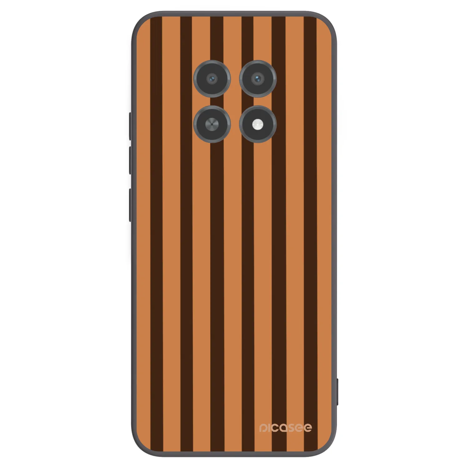 Picasee crna silikonska maskica za Realme 12X - Caramel lines