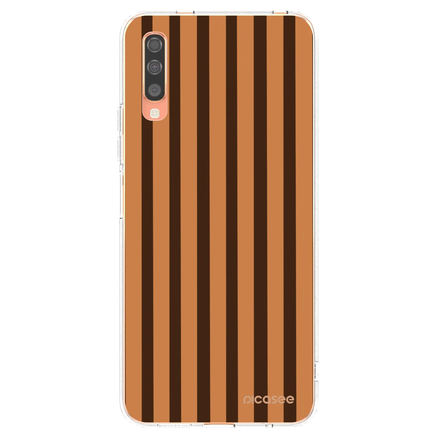 Picasee silikonska prozirna maskica za Samsung Galaxy A70 A705F - Caramel lines