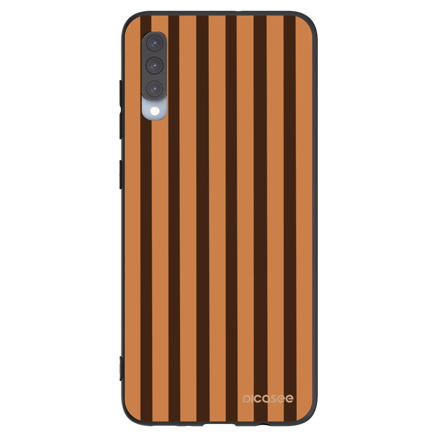 Picasee crna silikonska maskica za Samsung Galaxy A70 A705F - Caramel lines