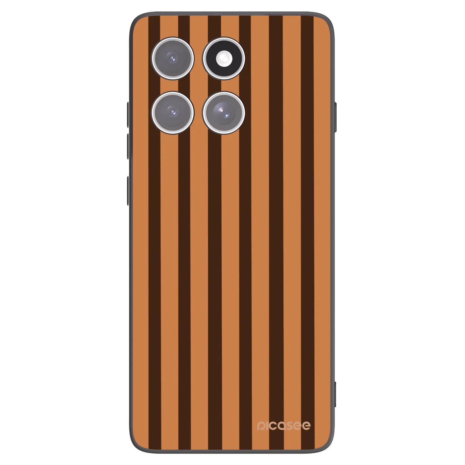 Picasee crna silikonska maskica za Motorola Edge 60 Pro - Caramel lines