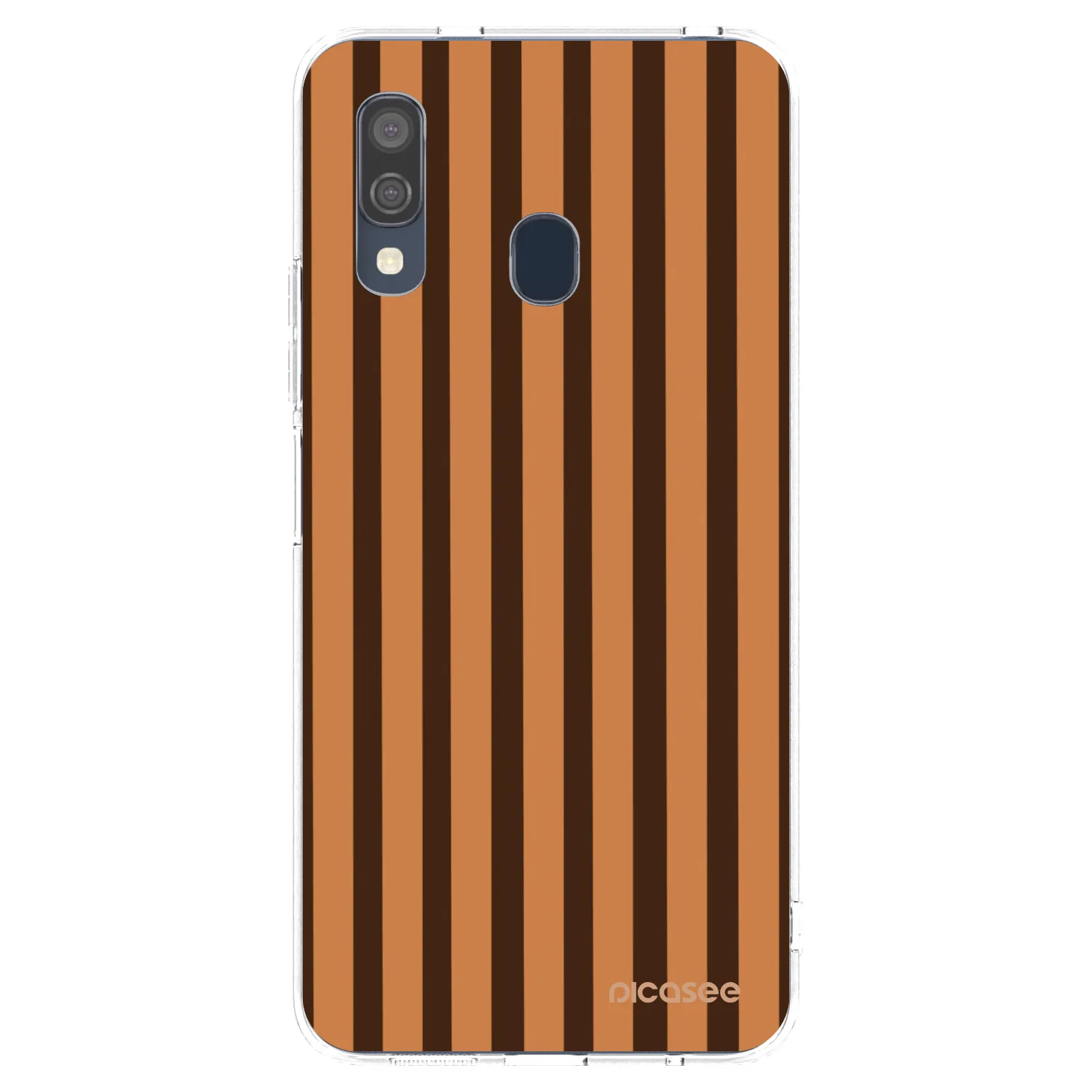 Picasee silikonska prozirna maskica za Samsung Galaxy A40 A405F - Caramel lines