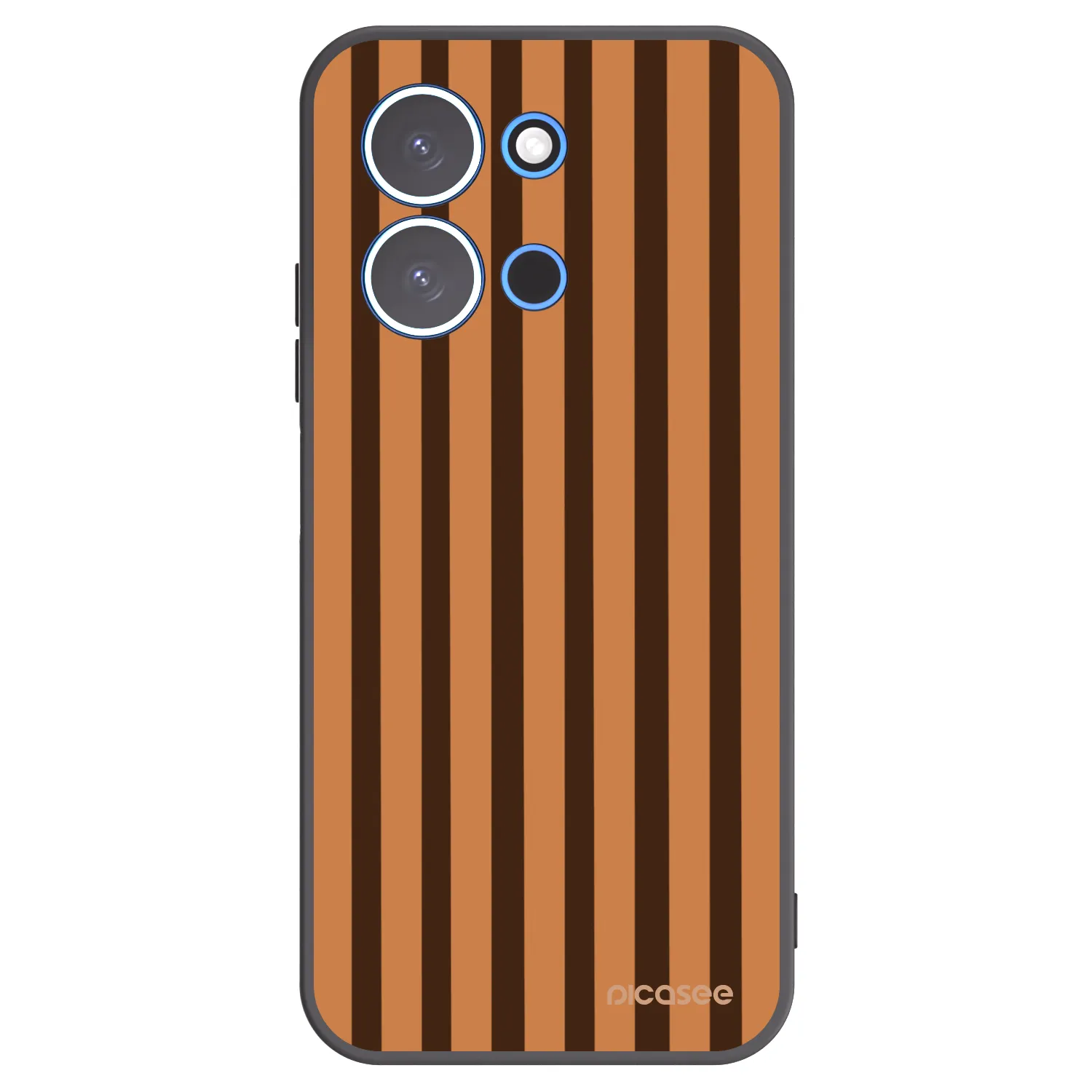 Picasee crna silikonska maskica za Xiaomi Redmi 15C 4G - Caramel lines