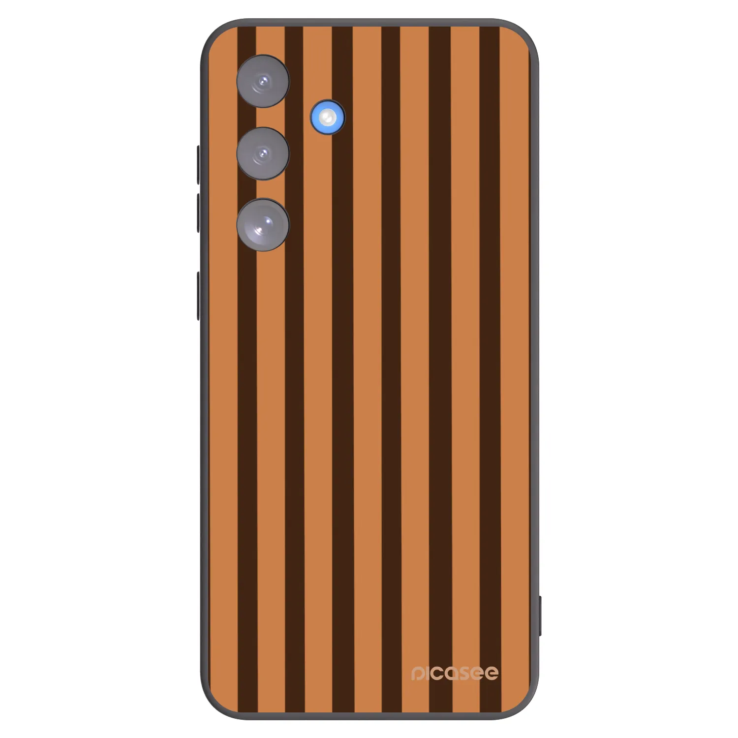 Picasee crna silikonska maskica za Samsung Galaxy S25 FE 5G - Caramel lines