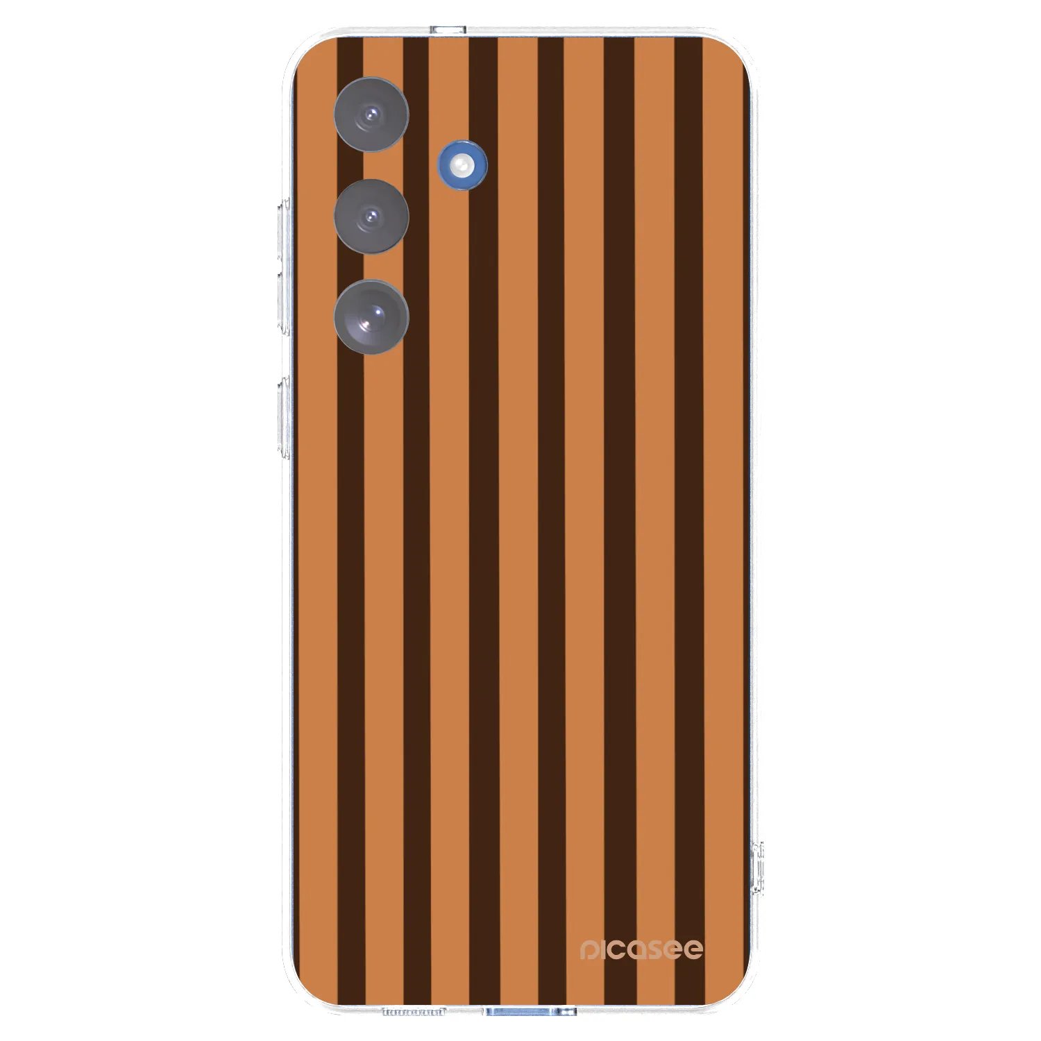 Picasee silikonska prozirna maskica za Samsung Galaxy S25 FE 5G - Caramel lines
