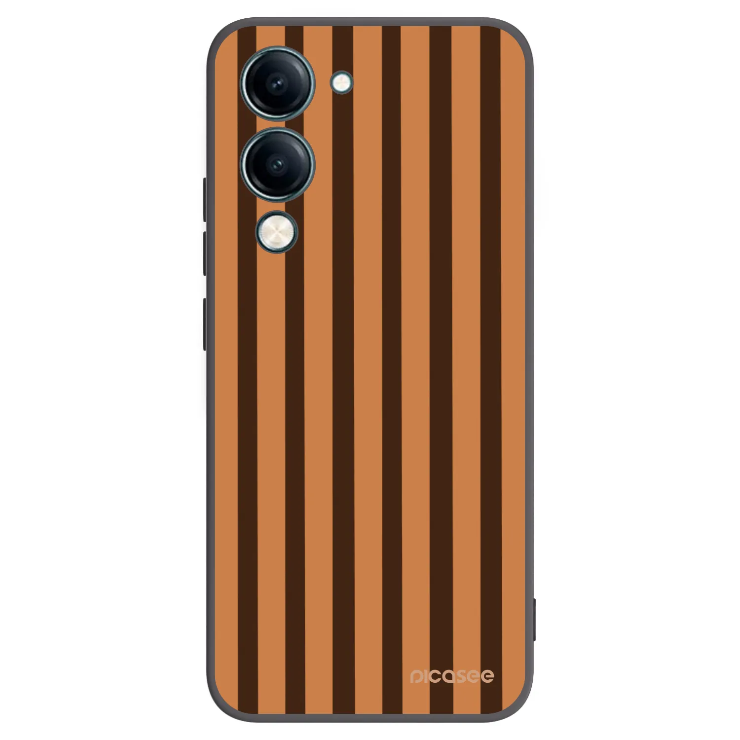 Picasee crna silikonska maskica za Vivo Y29s 5G - Caramel lines