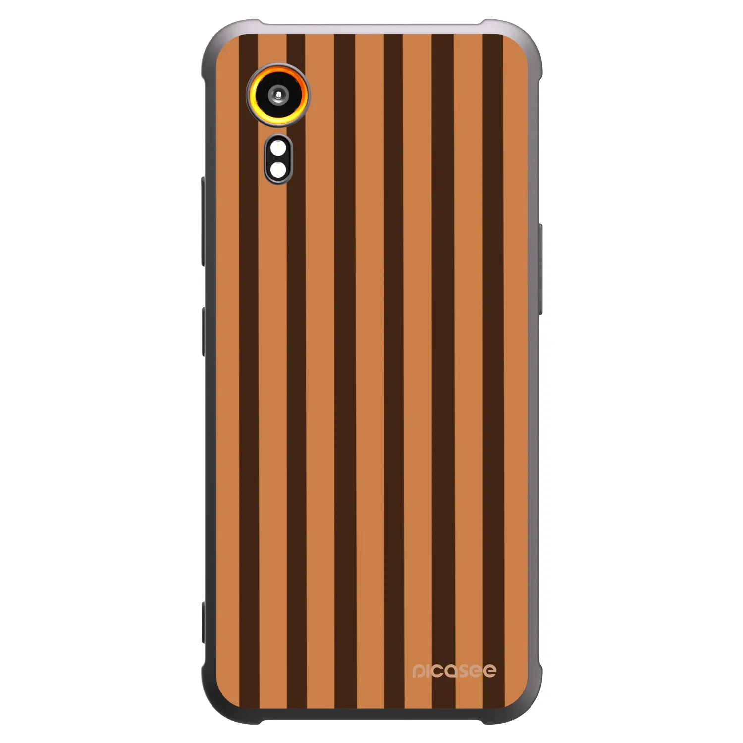 Picasee crna silikonska maskica za Samsung Galaxy XCover 7 - Caramel lines