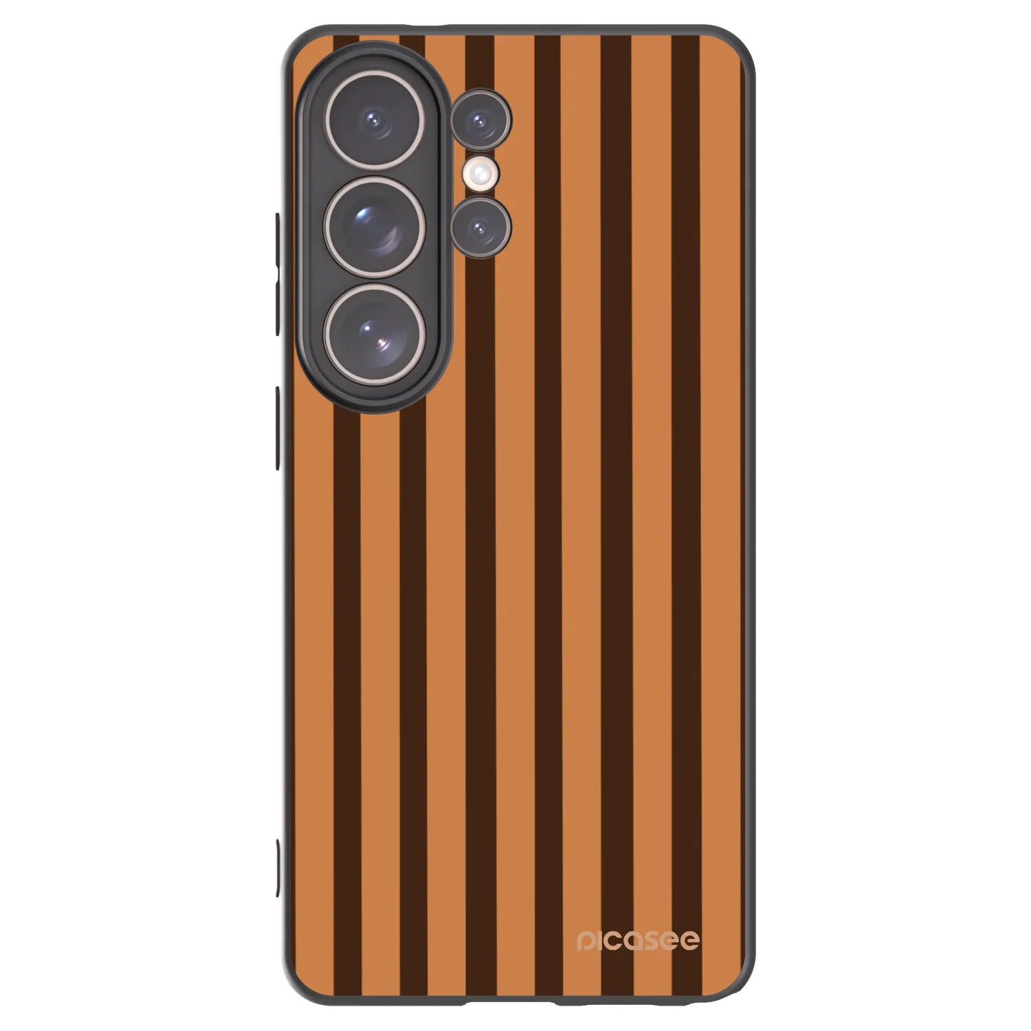 Picasee crna silikonska maskica za Samsung Galaxy S26 Ultra - Caramel lines