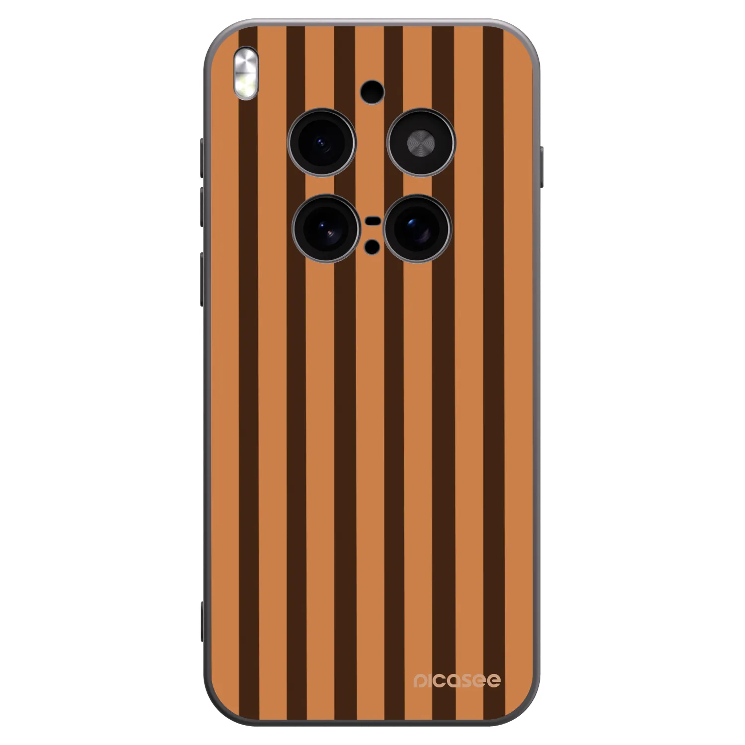 Picasee crna silikonska maskica za Vivo X300 Pro - Caramel lines