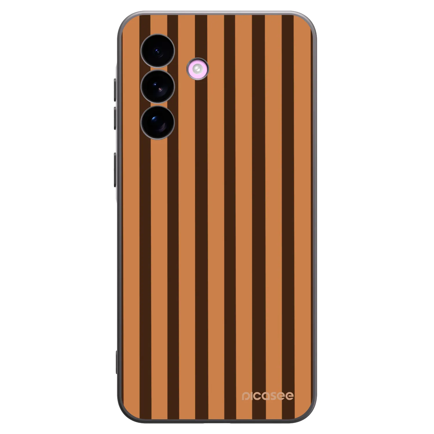 Picasee crna silikonska maskica za Samsung Galaxy A57 5G - Caramel lines