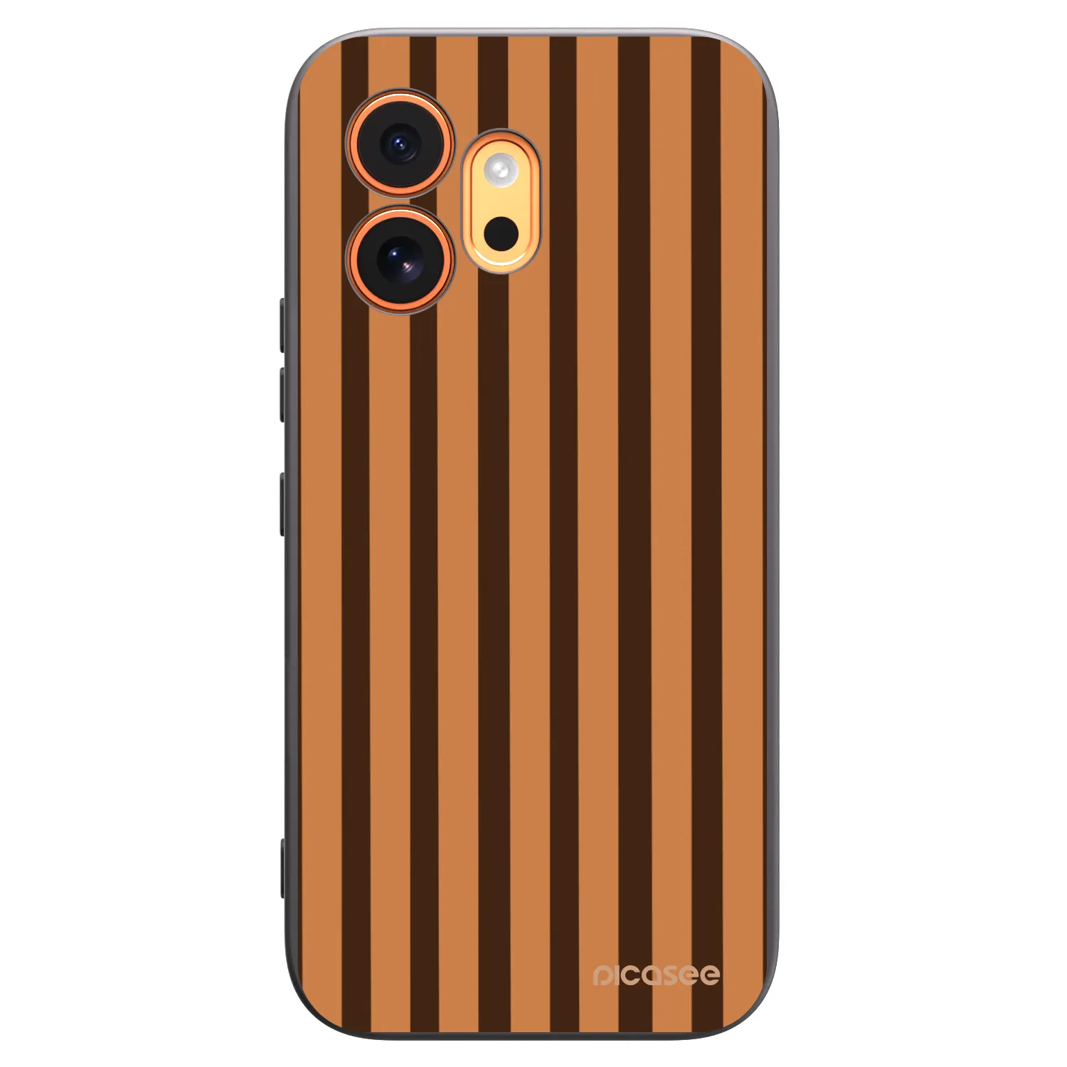 Picasee crna silikonska maskica za Honor 600 - Caramel lines