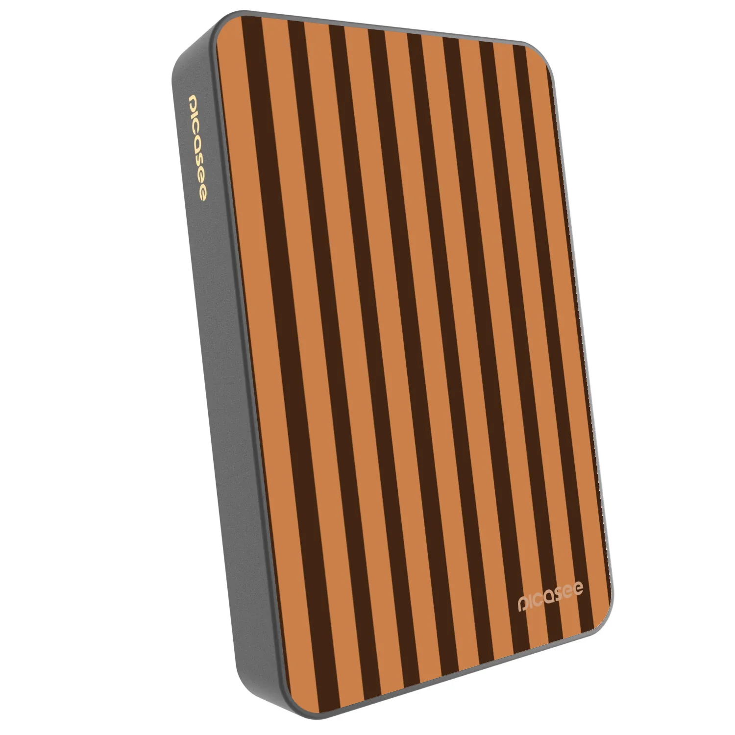 Picasee Prijenosni punjač s MagSafe 10 000 mAh Sivo - Caramel lines