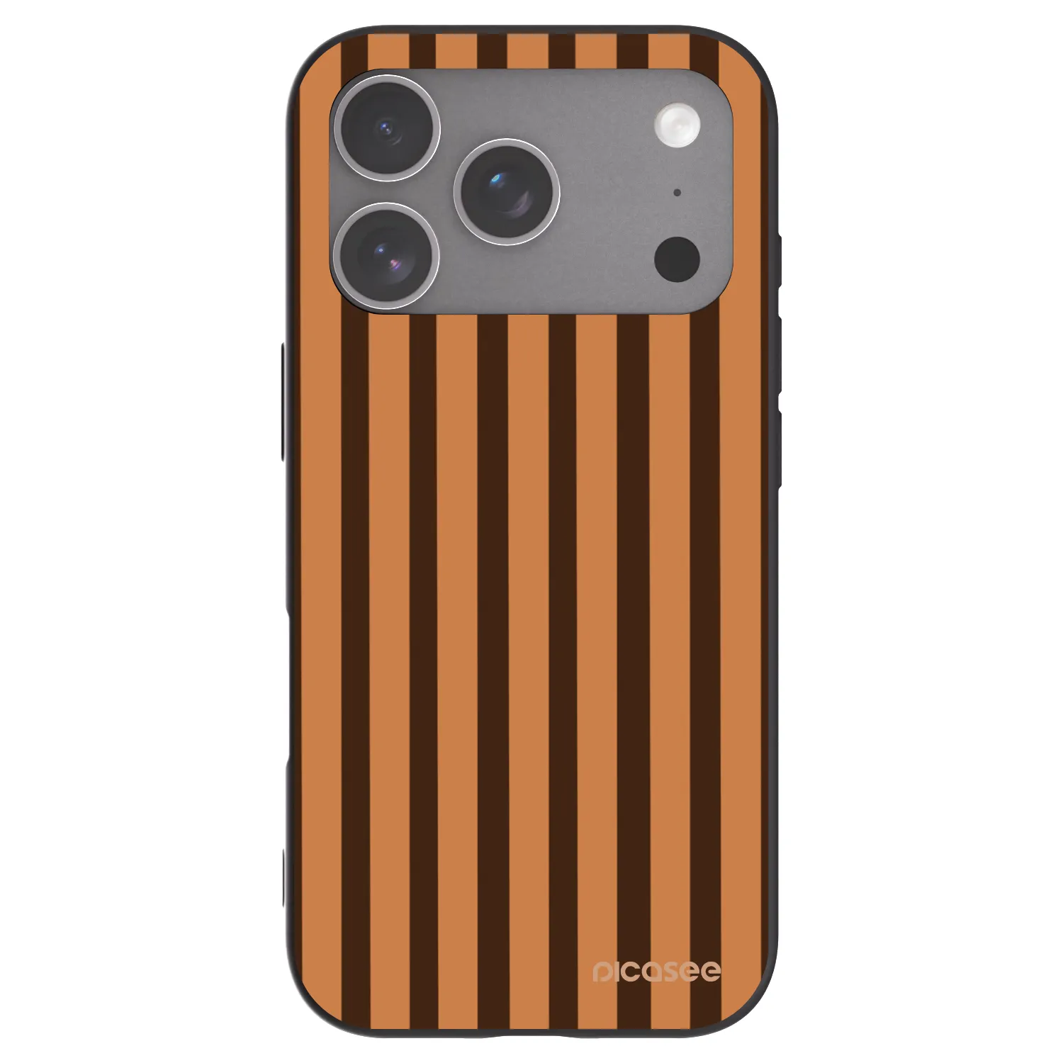 Picasee crna silikonska maskica za Apple iPhone 18 Pro - Caramel lines