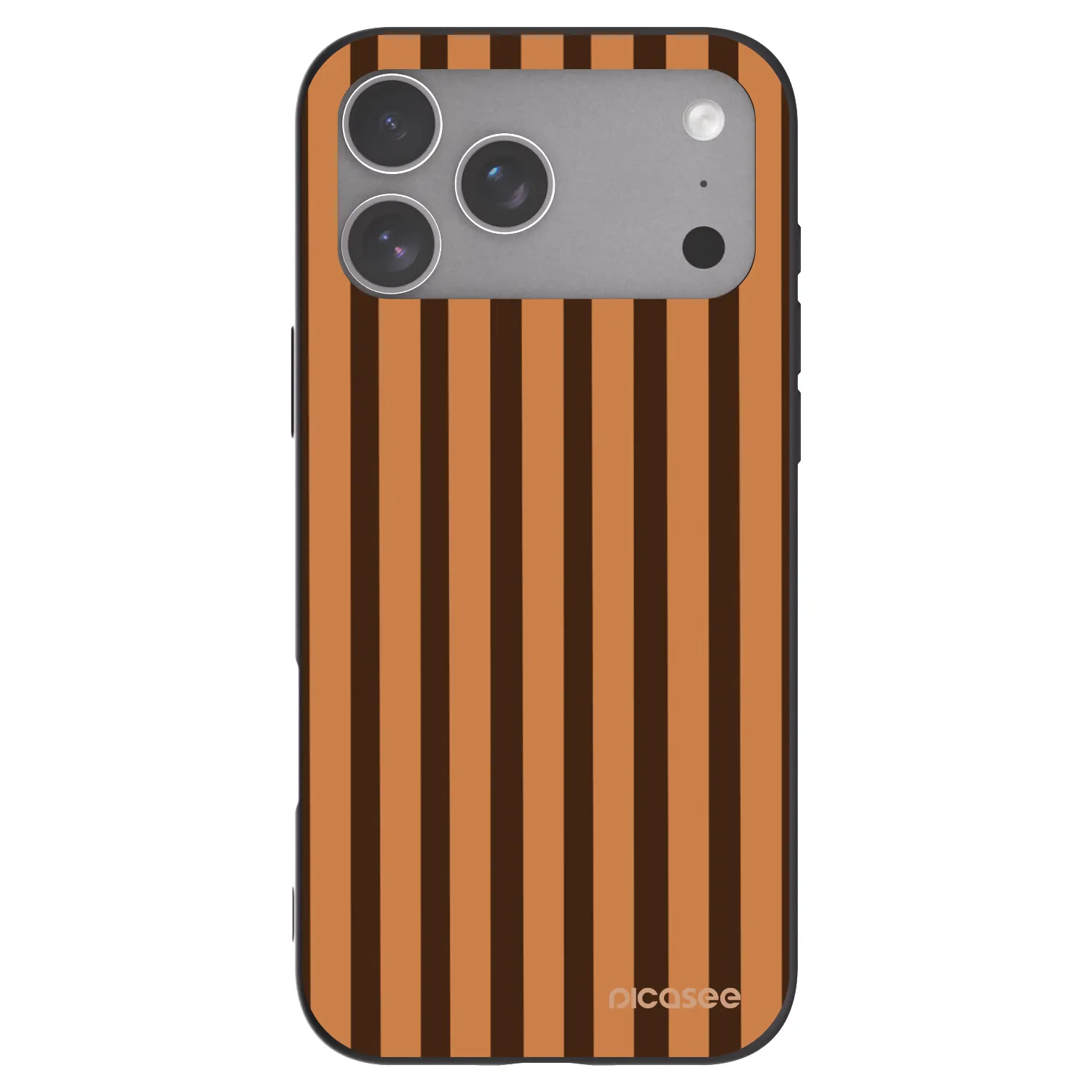 Picasee crna silikonska maskica za Apple iPhone 18 Pro Max - Caramel lines