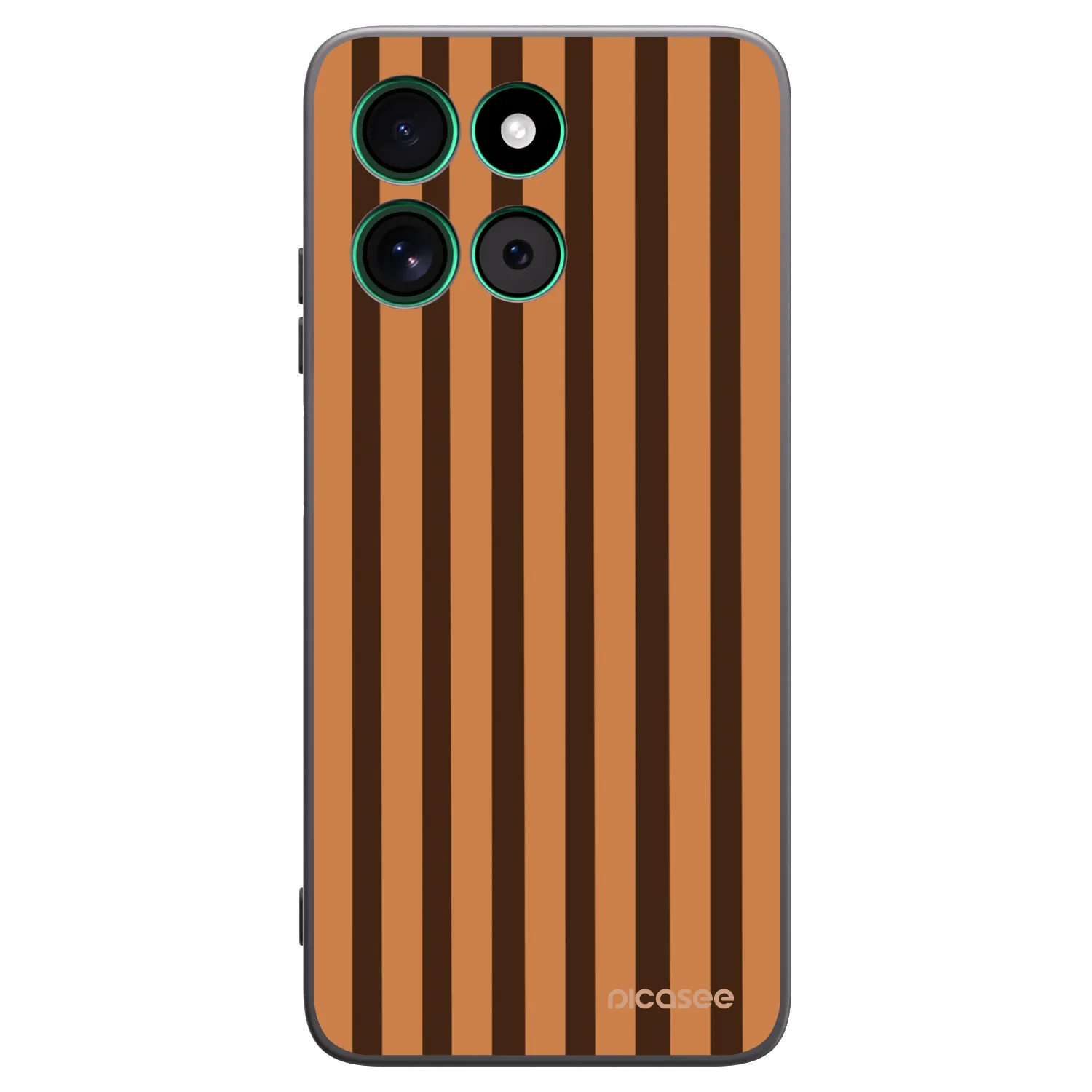 Picasee crna silikonska maskica za Motorola Moto G57 Power - Caramel lines