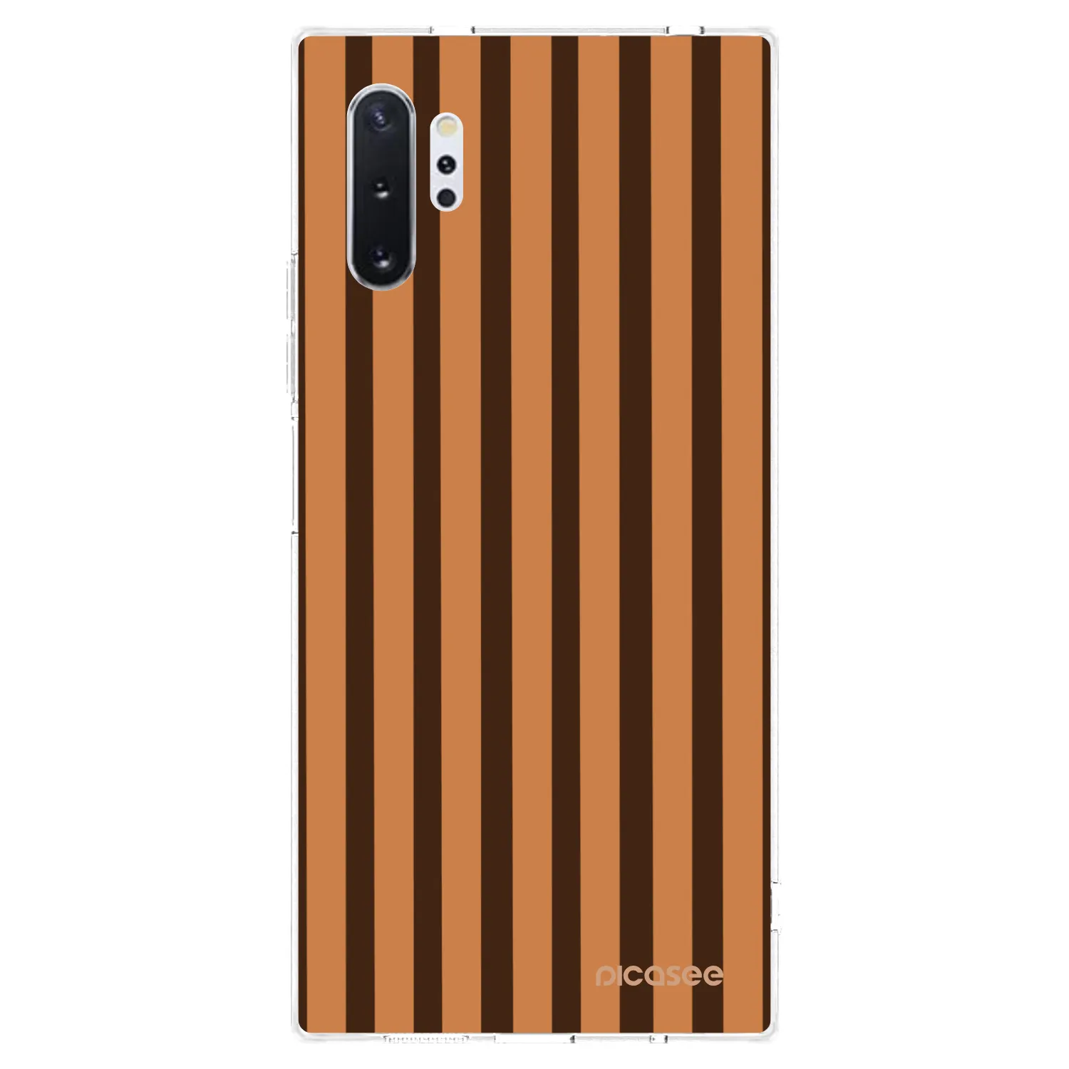 Picasee silikonska prozirna maskica za Samsung Galaxy Note 10+ N975F - Caramel lines