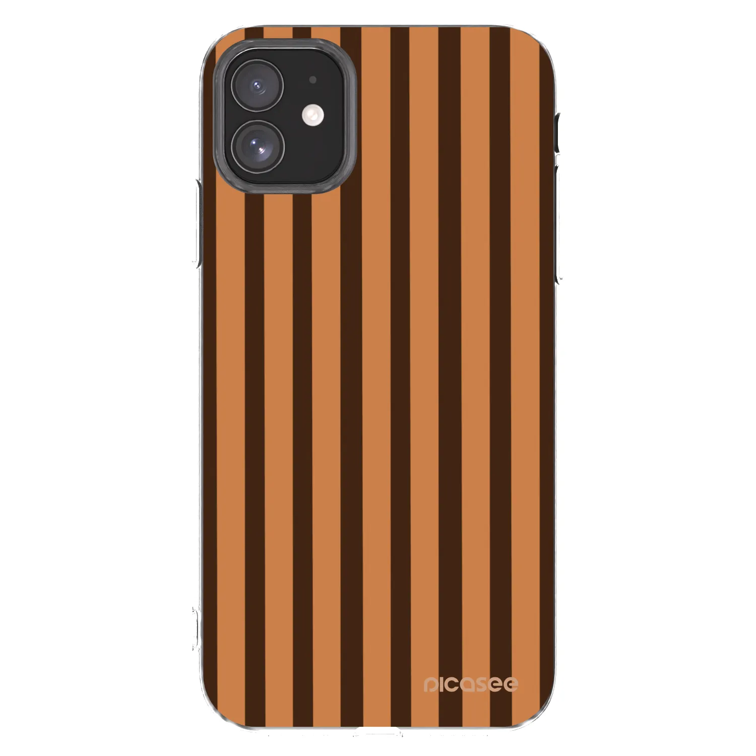 Picasee silikonska prozirna maskica za Apple iPhone 11 - Caramel lines
