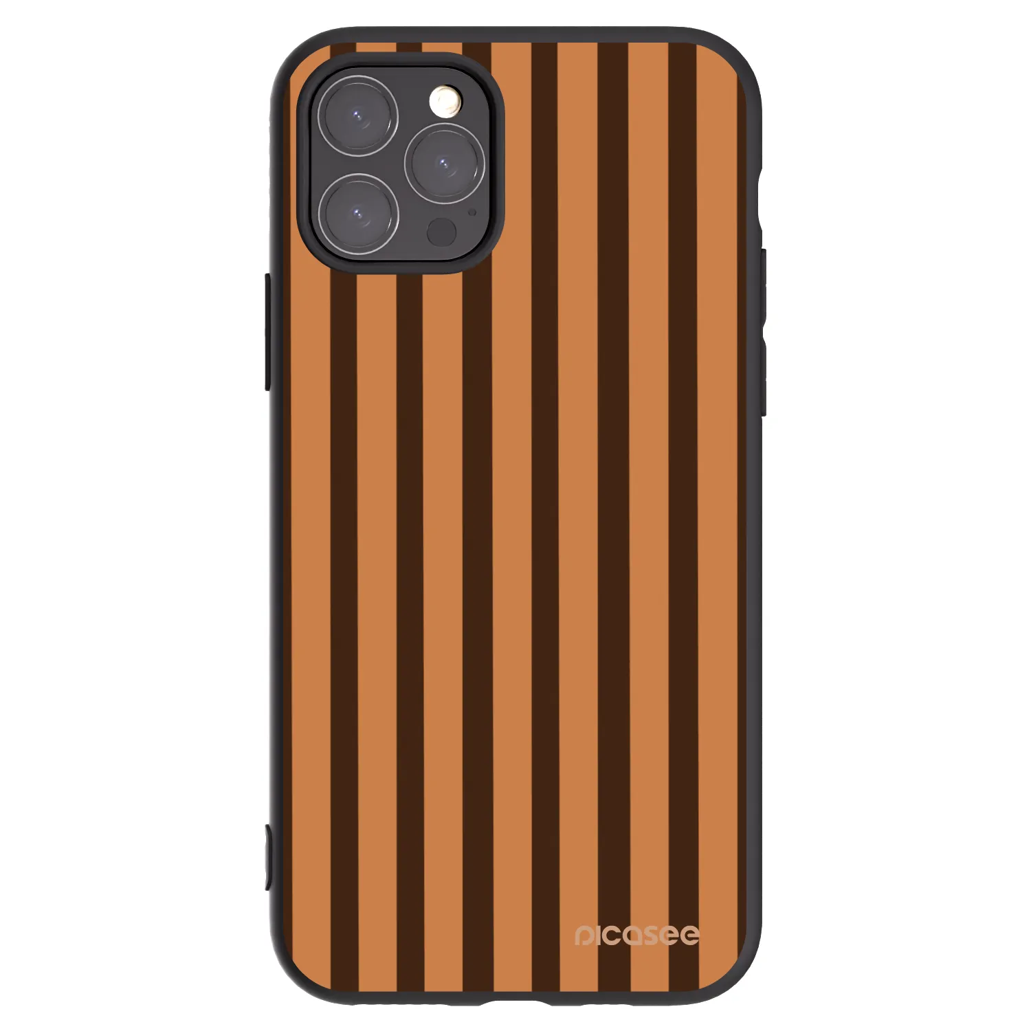 Picasee crna silikonska maskica za Apple iPhone 11 Pro - Caramel lines