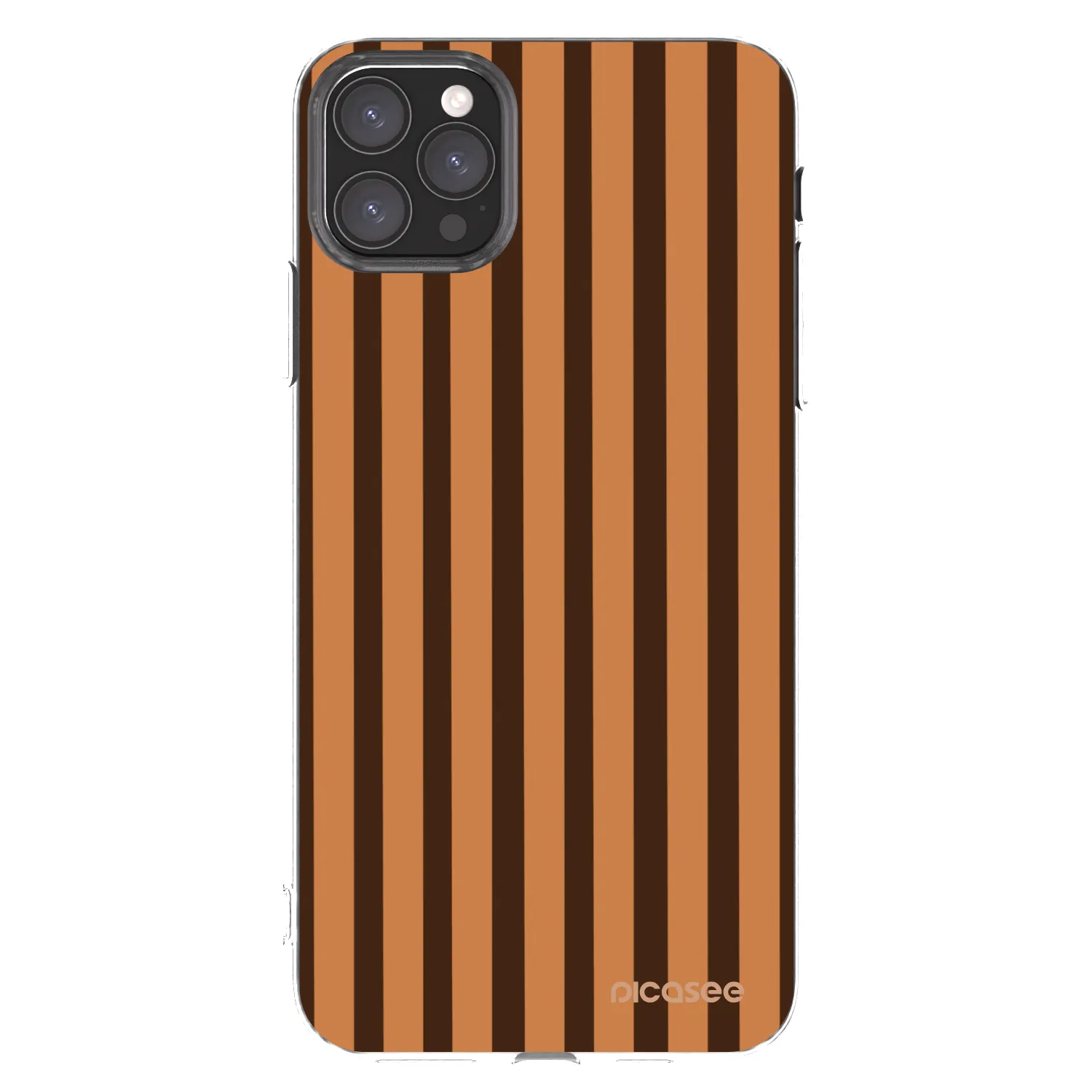 Picasee silikonska prozirna maskica za Apple iPhone 11 Pro Max - Caramel lines