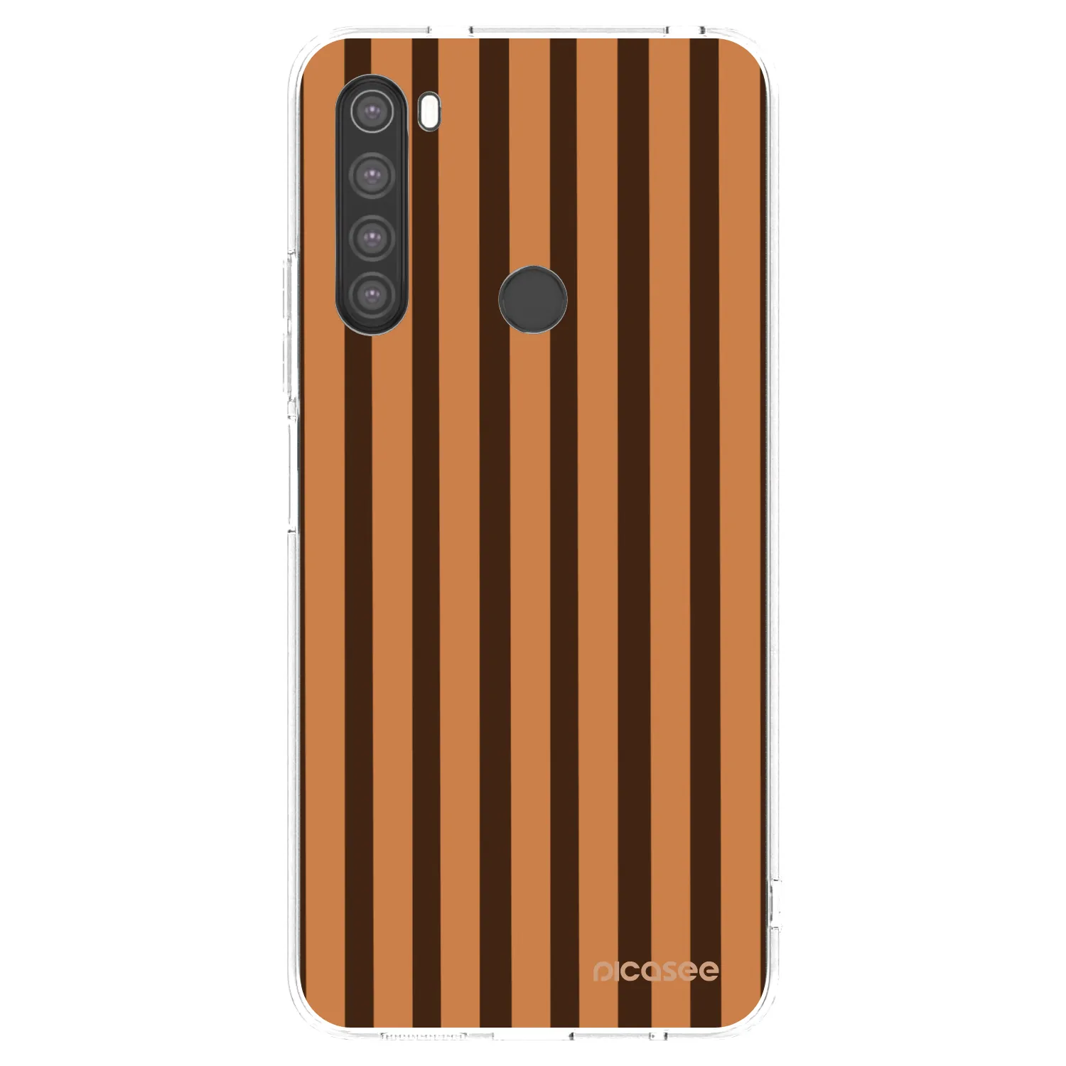 Picasee silikonska prozirna maskica za Xiaomi Redmi Note 8 - Caramel lines