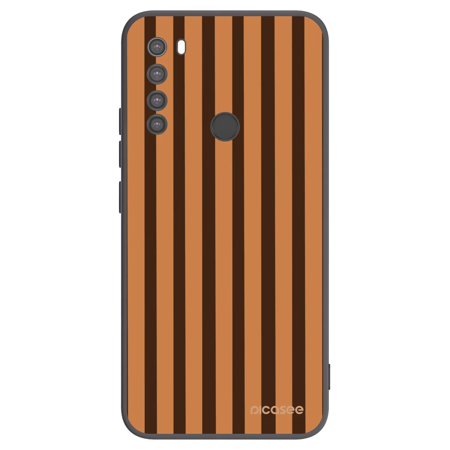 Picasee crna silikonska maskica za Xiaomi Redmi Note 8 - Caramel lines