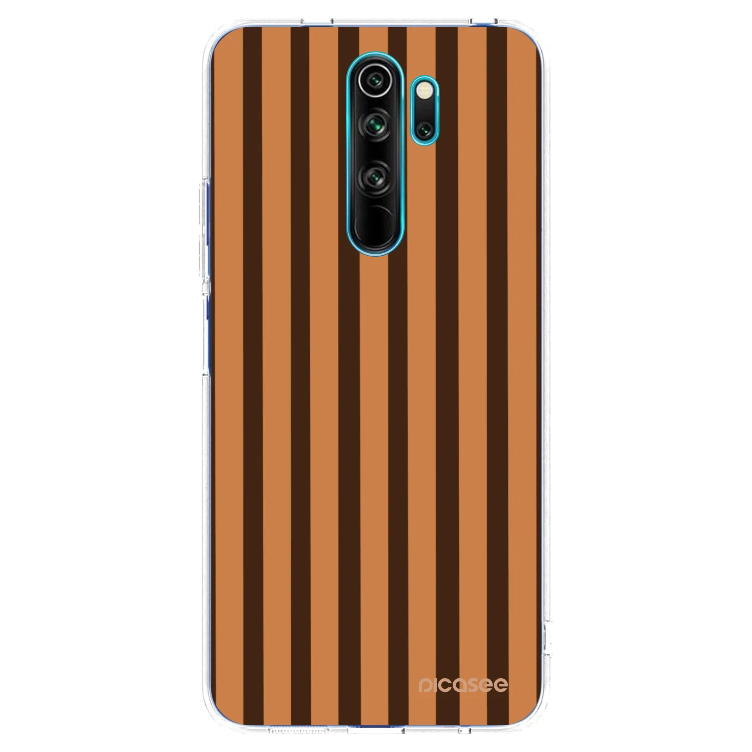 Picasee silikonska prozirna maskica za Xiaomi Redmi Note 8 Pro - Caramel lines