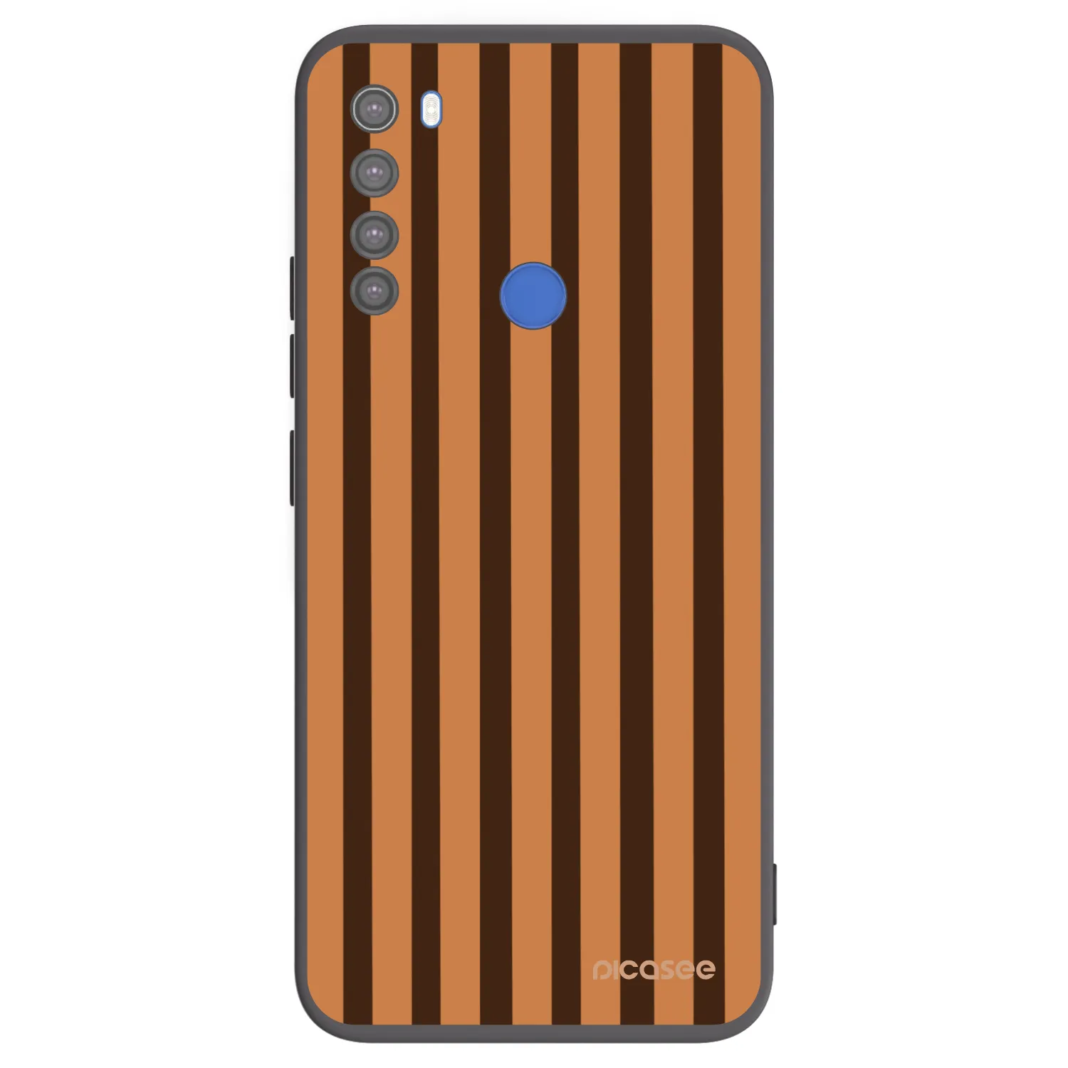 Picasee crna silikonska maskica za Xiaomi Redmi Note 8T - Caramel lines