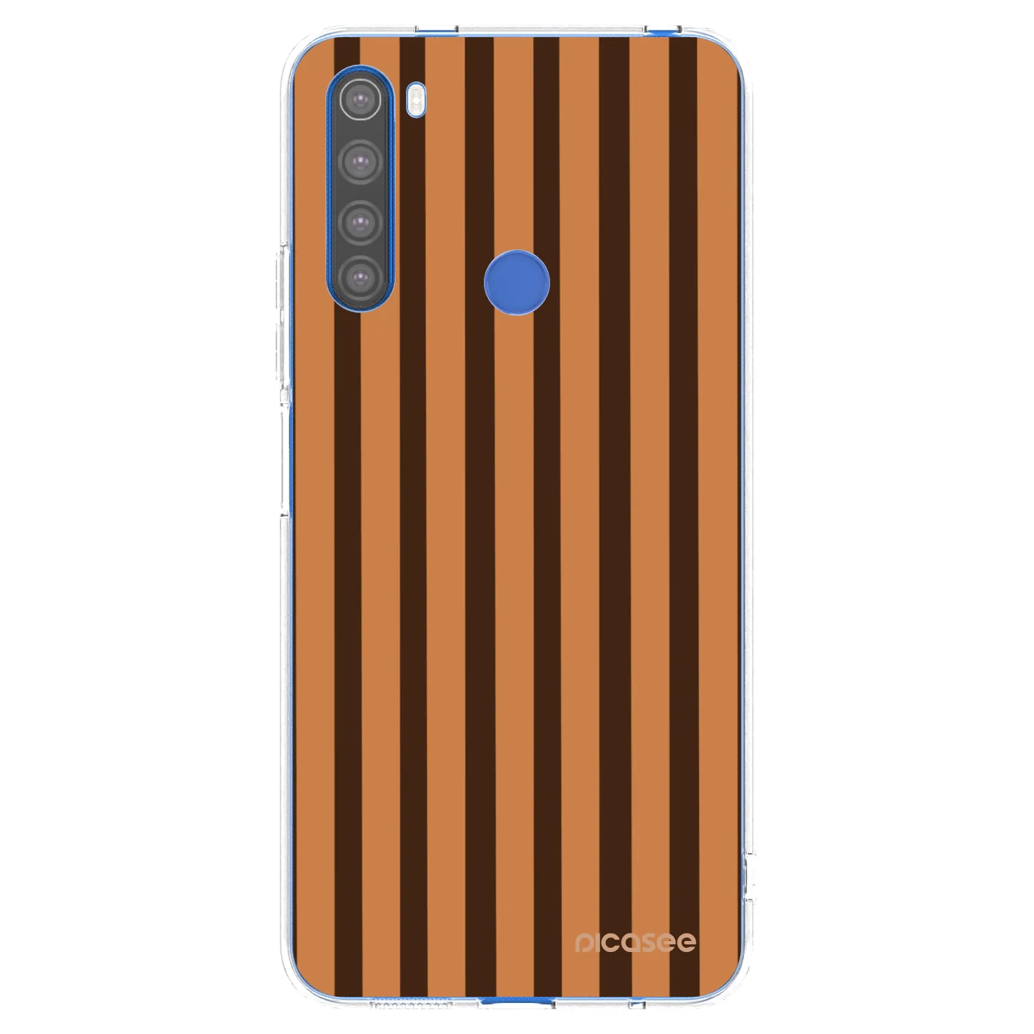 Picasee silikonska prozirna maskica za Xiaomi Redmi Note 8T - Caramel lines