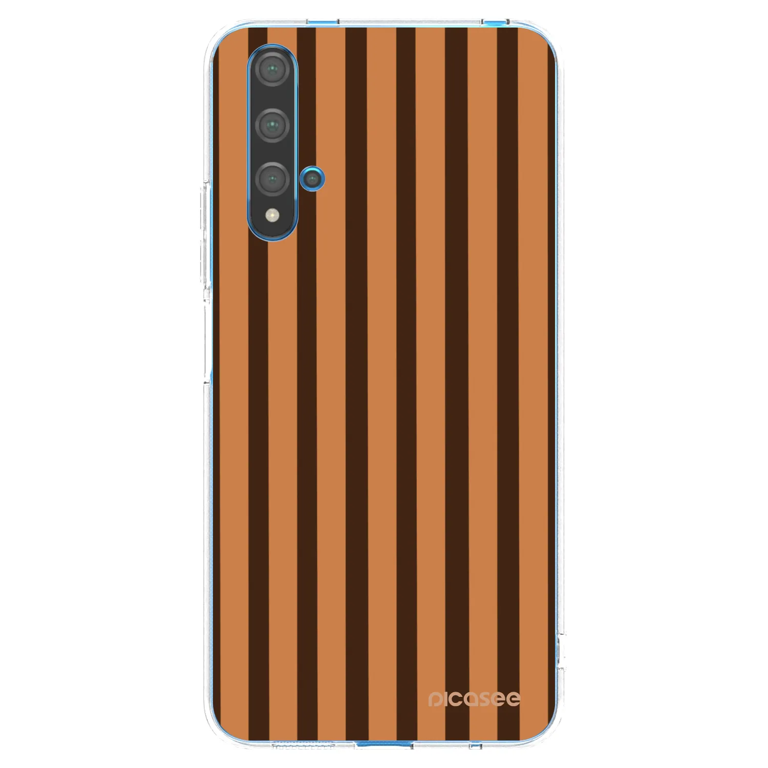 Picasee silikonska prozirna maskica za Huawei Nova 5T - Caramel lines