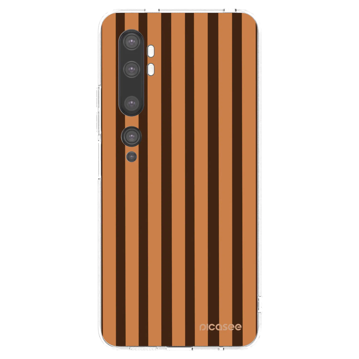 Picasee silikonska prozirna maskica za Xiaomi Mi Note 10 (Pro) - Caramel lines