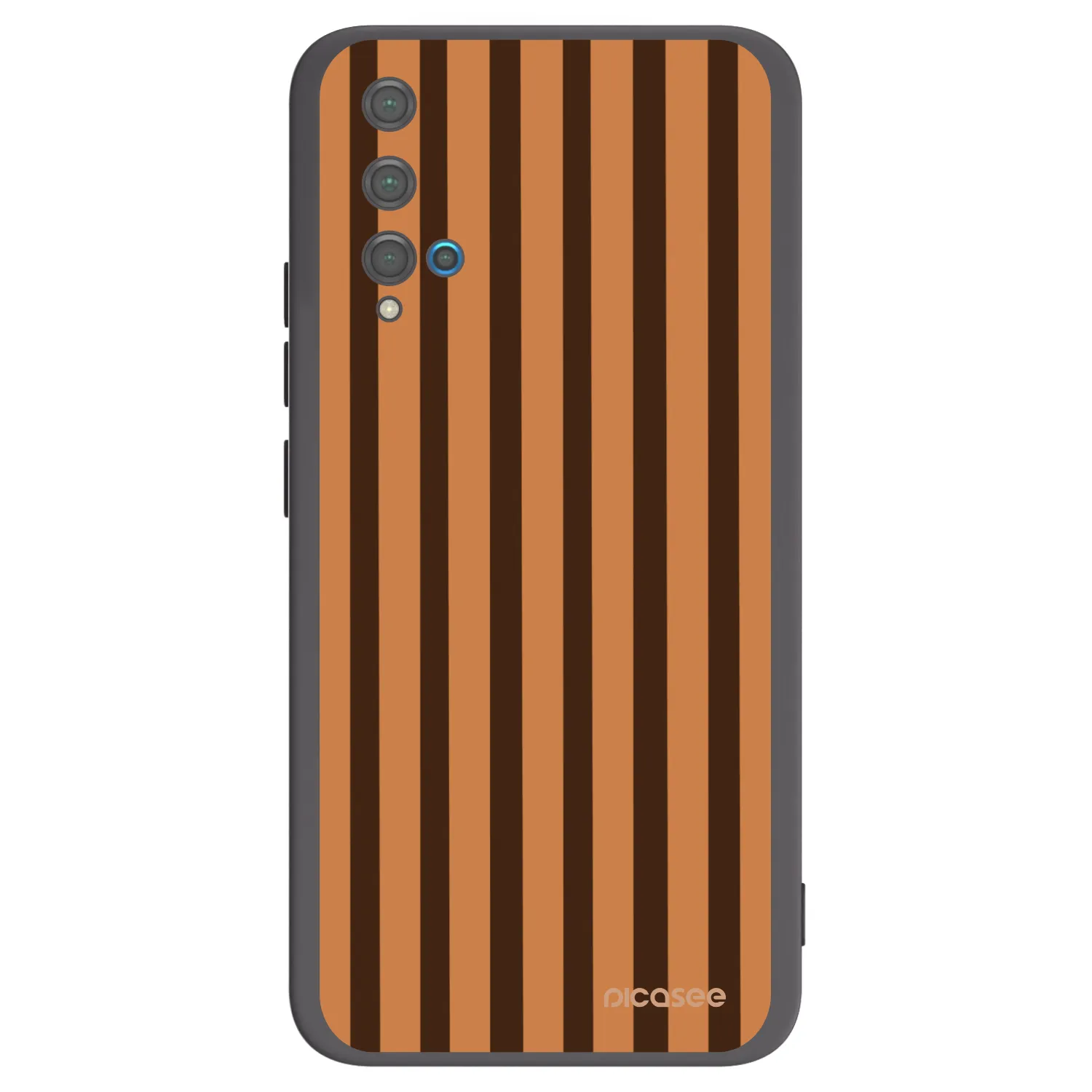 Picasee crna silikonska maskica za Huawei Nova 5T - Caramel lines