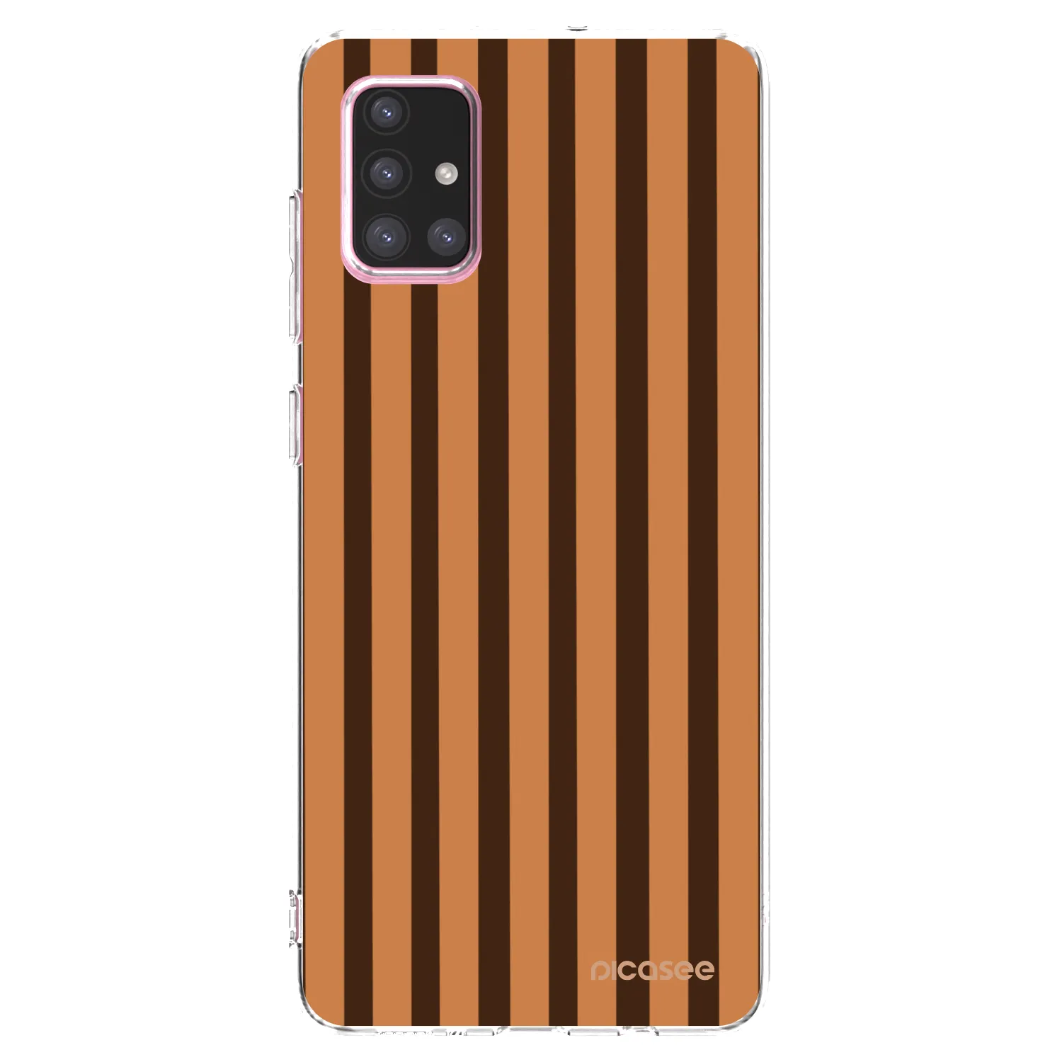 Picasee silikonska prozirna maskica za Samsung Galaxy A71 A715F - Caramel lines