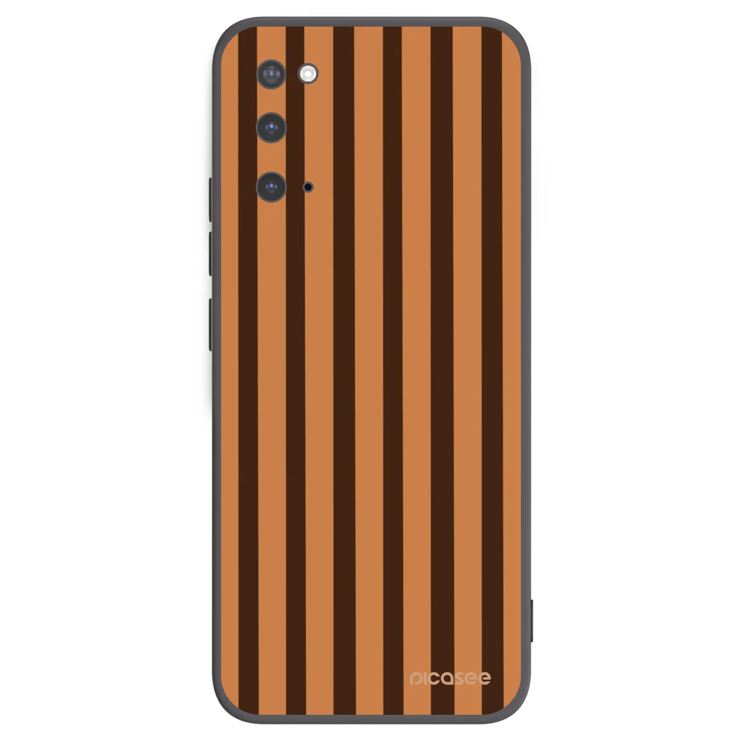 Picasee crna silikonska maskica za Samsung Galaxy S20 G980F - Caramel lines