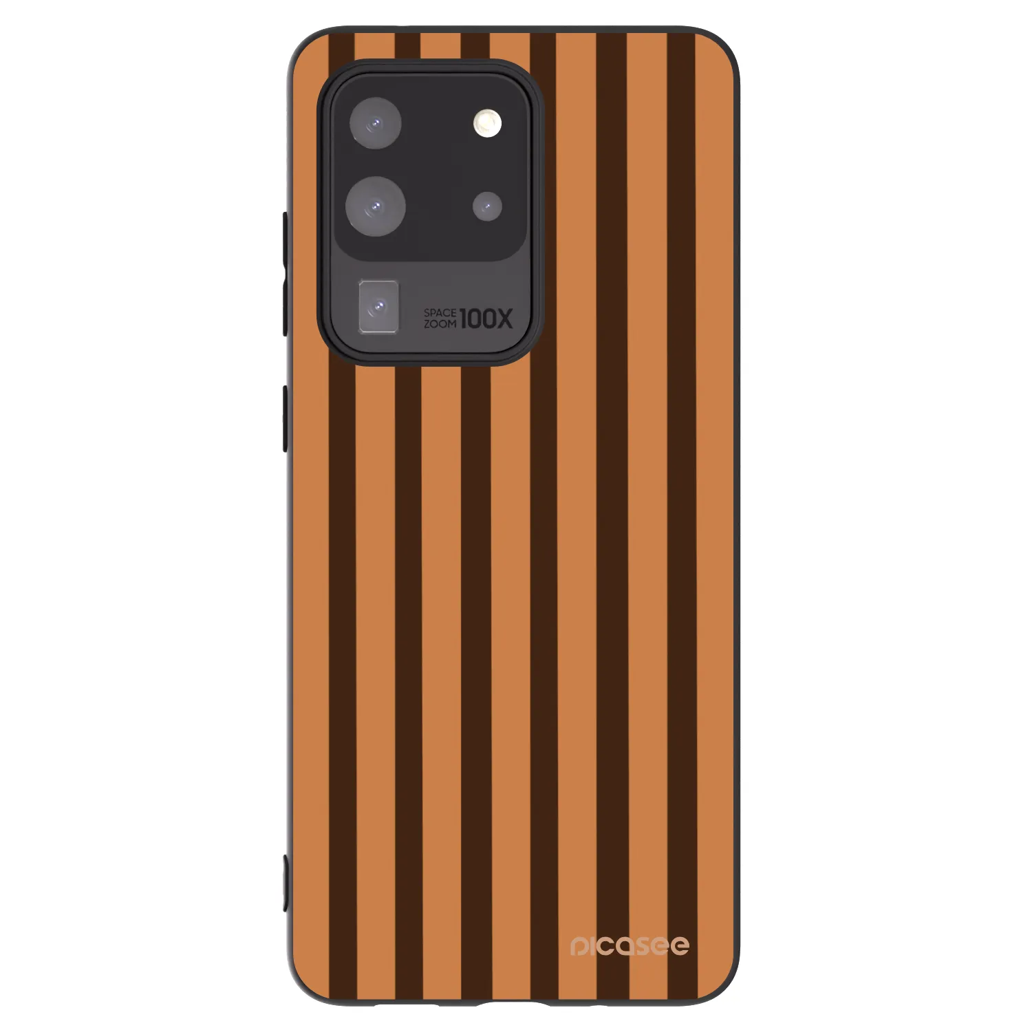 Picasee crna silikonska maskica za Samsung Galaxy S20 Ultra 5G G988F - Caramel lines