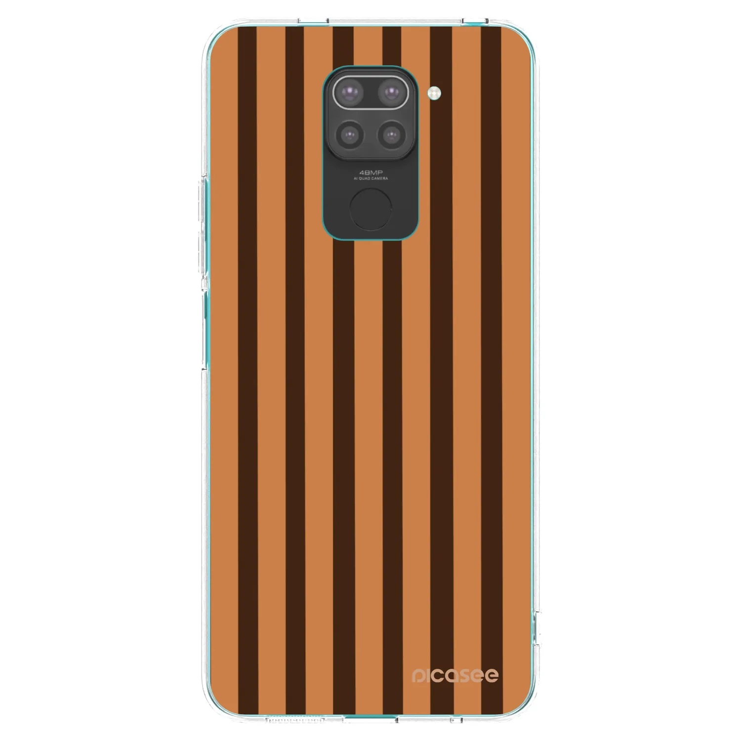 Picasee crna silikonska maskica za Xiaomi Redmi Note 9 - Caramel lines
