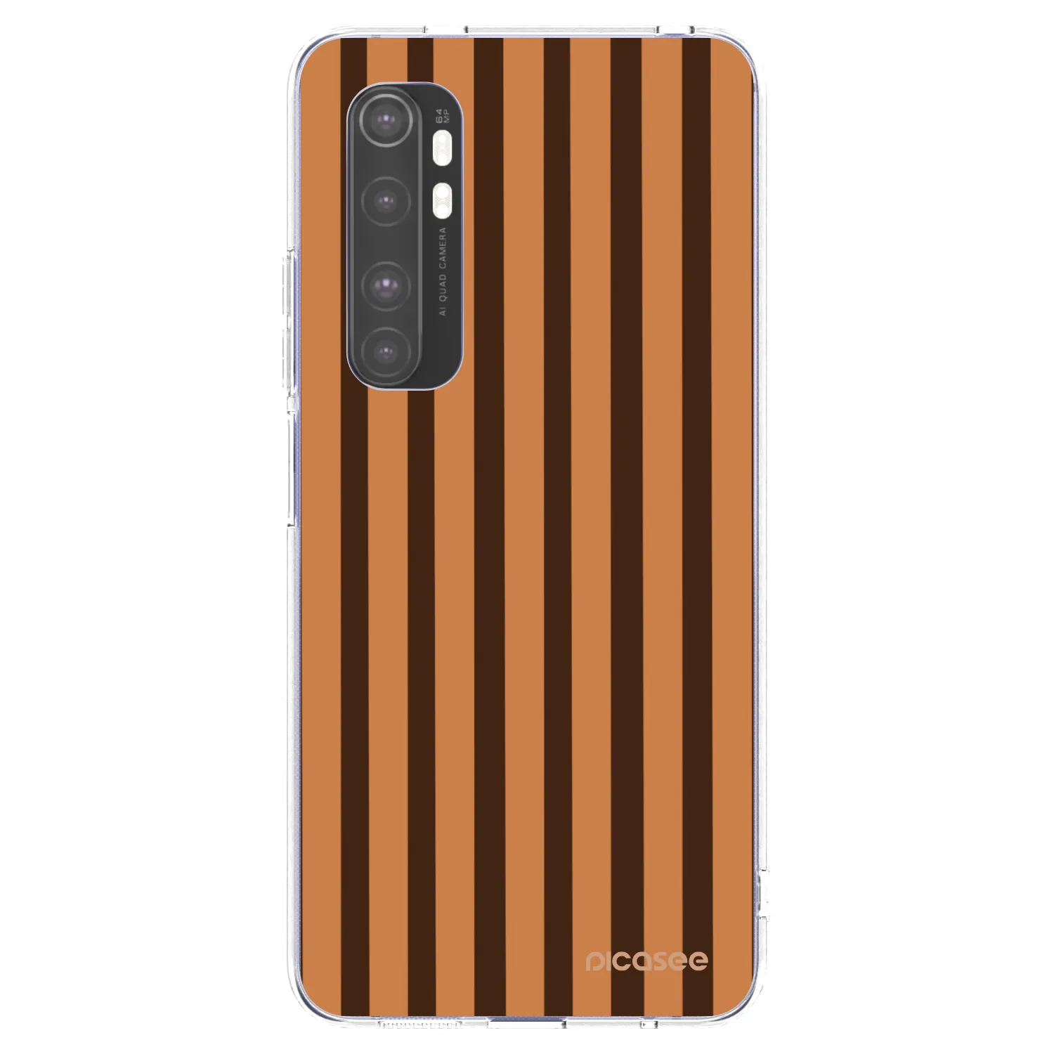 Picasee silikonska prozirna maskica za Xiaomi Mi Note 10 Lite - Caramel lines