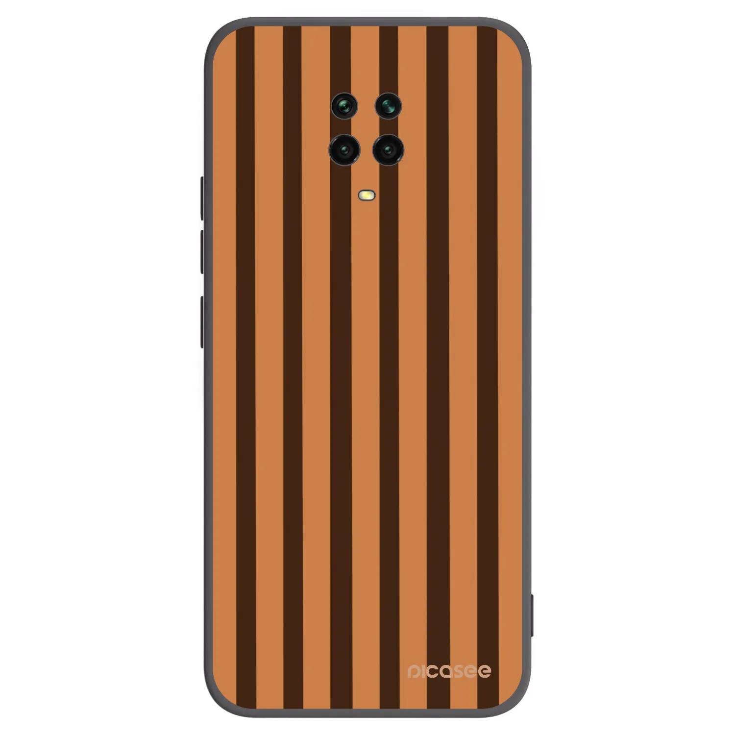 Picasee crna silikonska maskica za Xiaomi Redmi Note 9S - Caramel lines