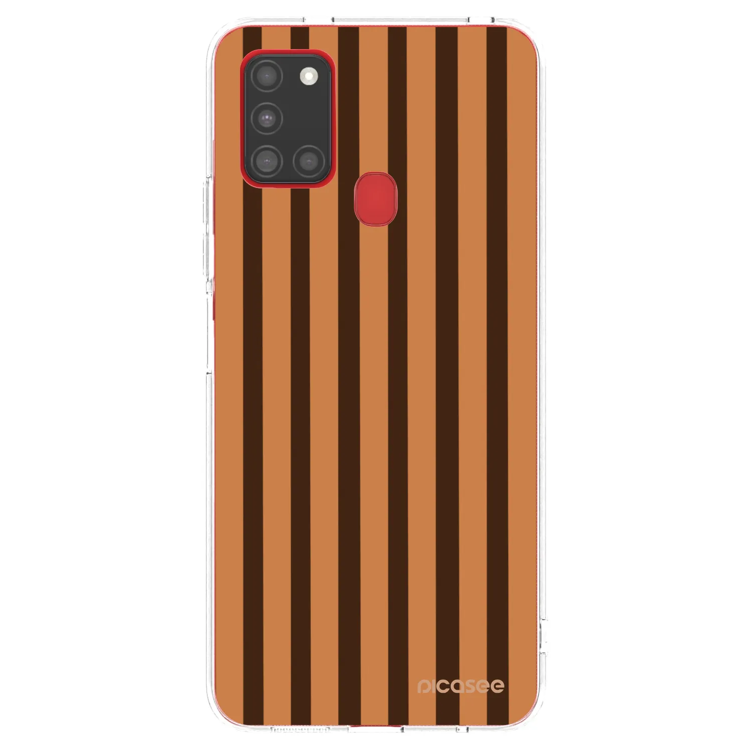 Picasee silikonska prozirna maskica za Samsung Galaxy A21s - Caramel lines
