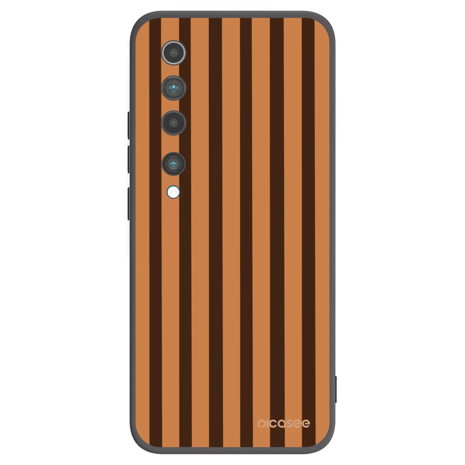 Picasee crna silikonska maskica za Xiaomi Mi 10 - Caramel lines