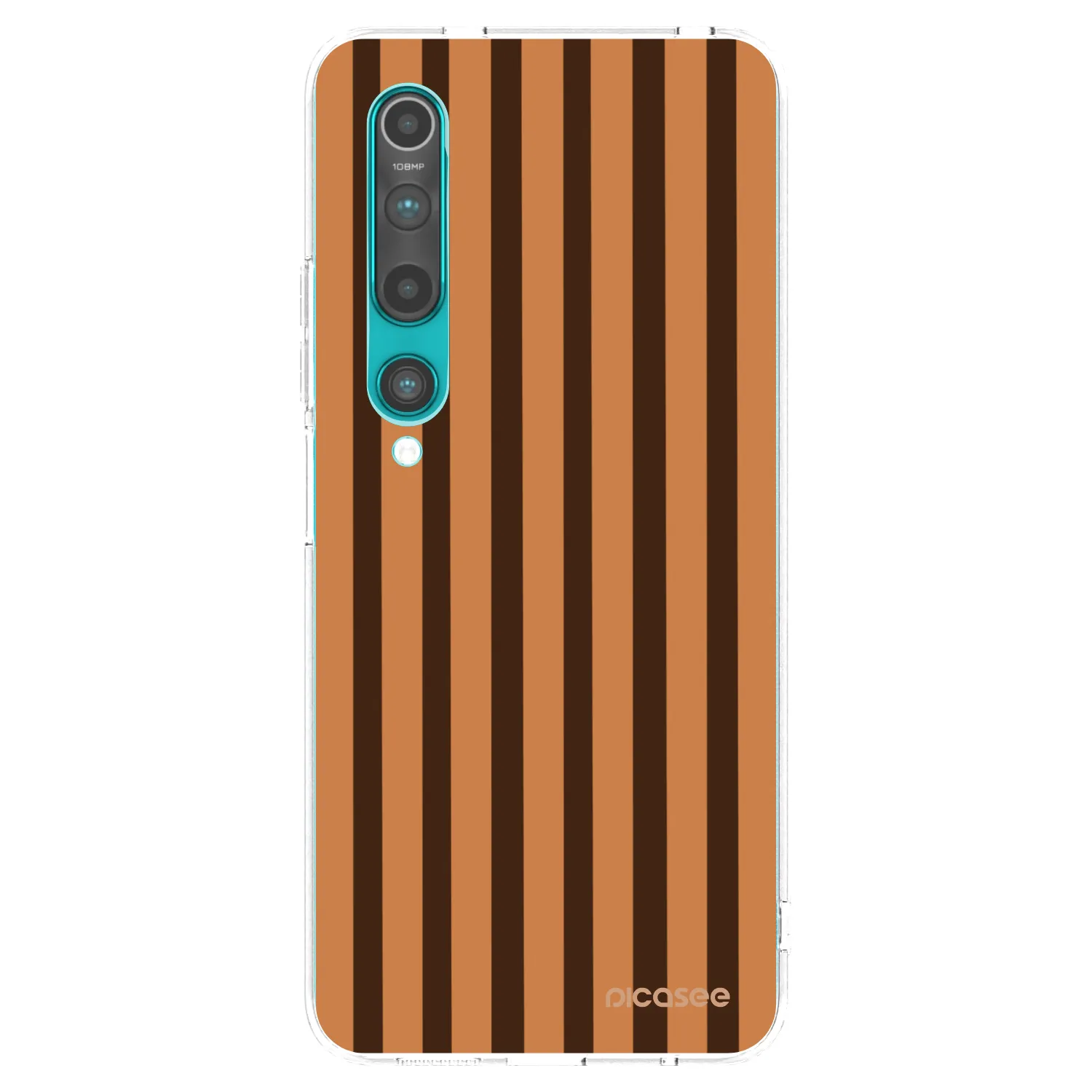 Picasee silikonska prozirna maskica za Xiaomi Mi 10 - Caramel lines