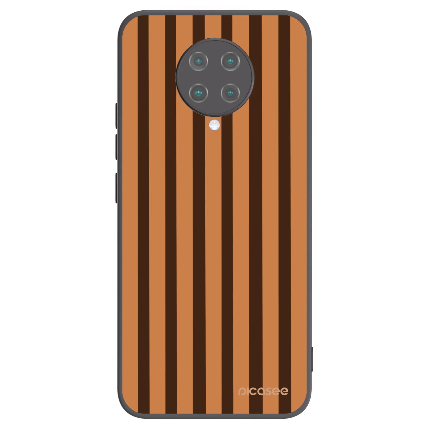 Picasee crna silikonska maskica za Xiaomi Poco F2 Pro - Caramel lines