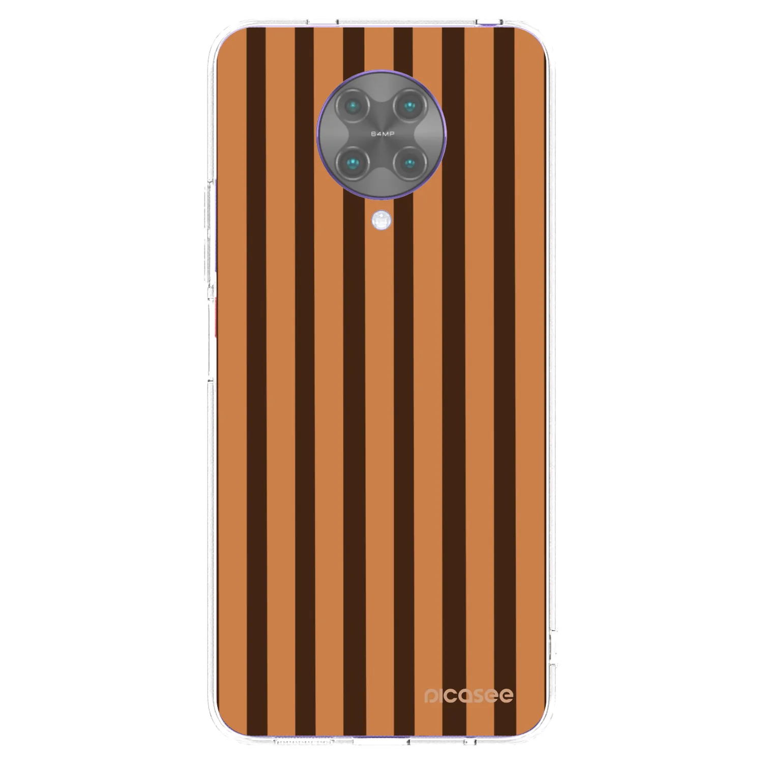 Picasee silikonska prozirna maskica za Xiaomi Poco F2 Pro - Caramel lines