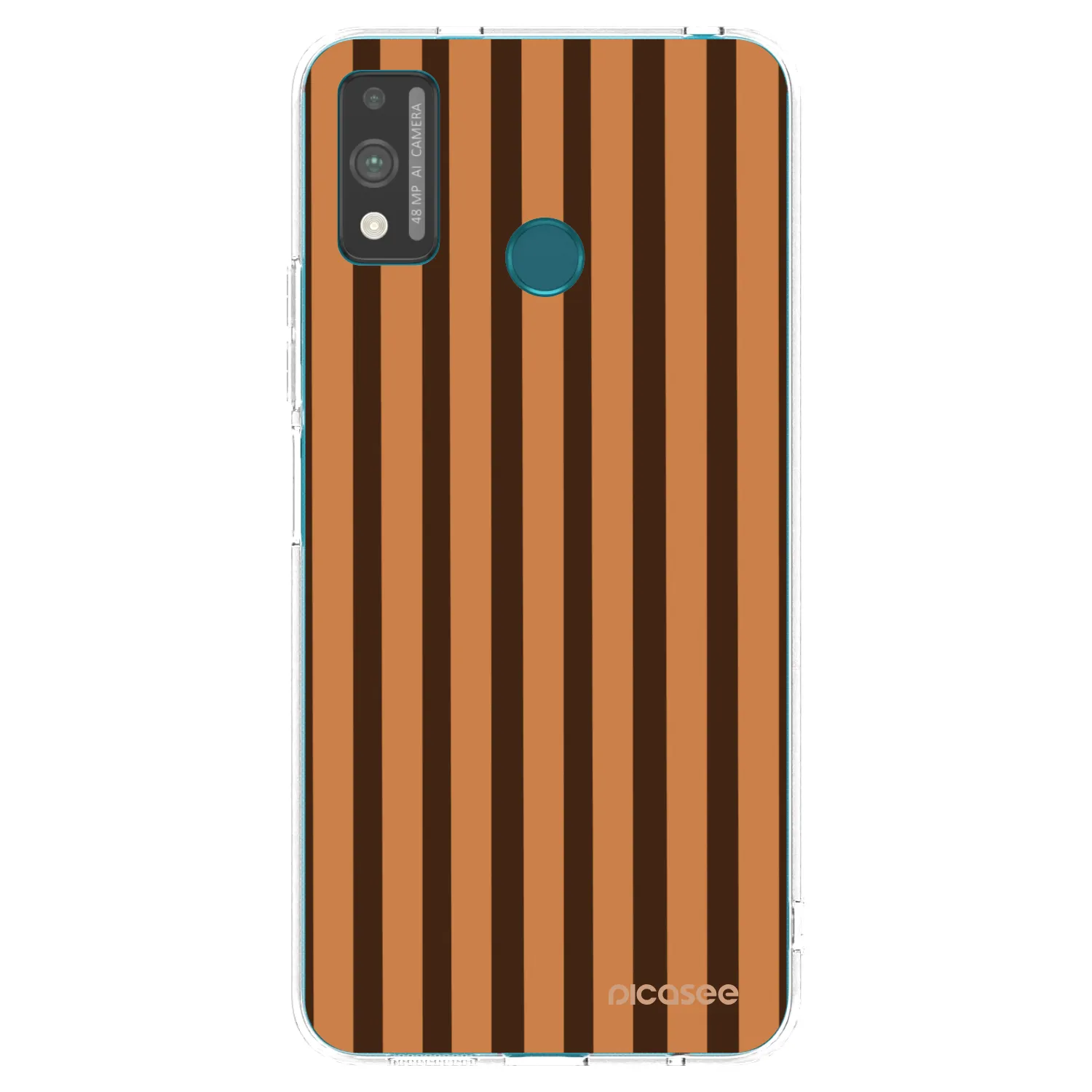 Picasee silikonska prozirna maskica za Honor 9X Lite - Caramel lines