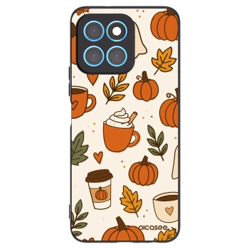 Picasee crna silikonska maskica za Honor X8 5G - Fall vibes