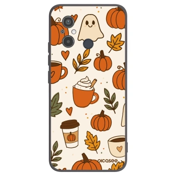 Picasee crna silikonska maskica za Xiaomi Redmi 12C - Fall vibes
