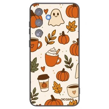 Picasee crna silikonska maskica za Samsung Galaxy S25 FE 5G - Fall vibes