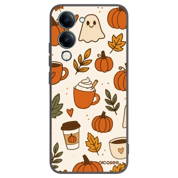 Picasee crna silikonska maskica za Vivo Y29s 5G - Fall vibes