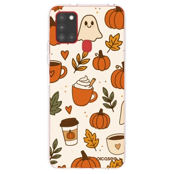 Picasee silikonska prozirna maskica za Samsung Galaxy A21s - Fall vibes