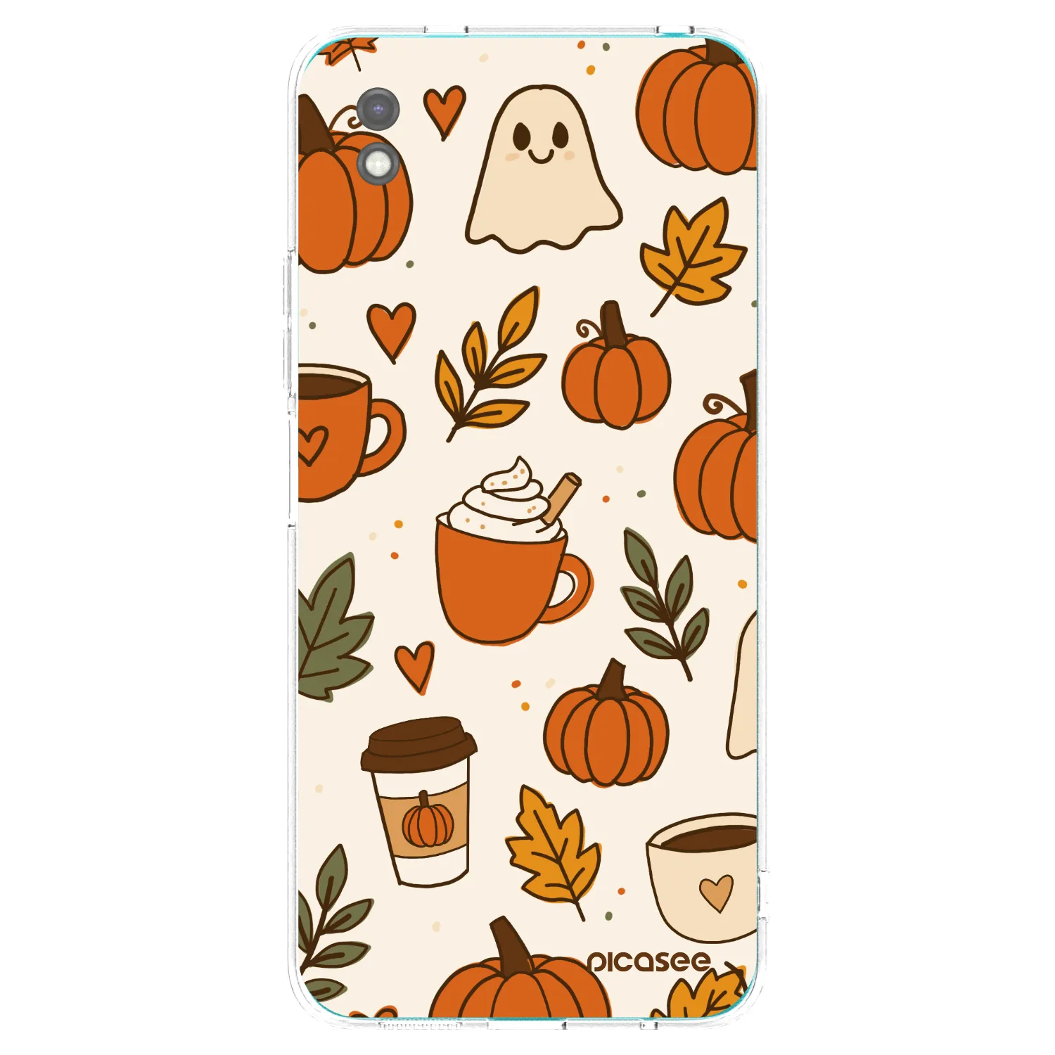 Picasee crna silikonska maskica za Xiaomi Redmi 9A - Fall vibes