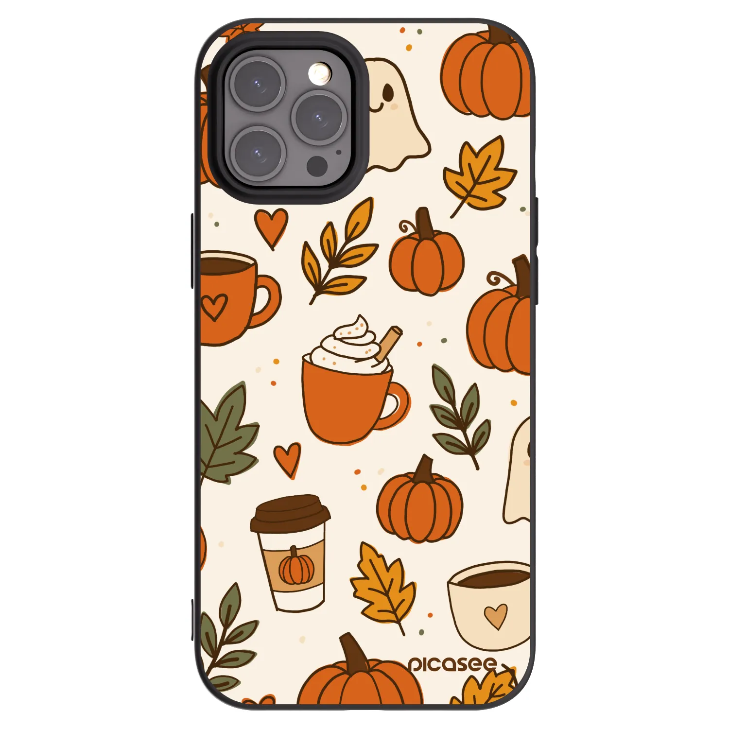 Picasee crna silikonska maskica za Apple iPhone 12 Pro Max - Fall vibes