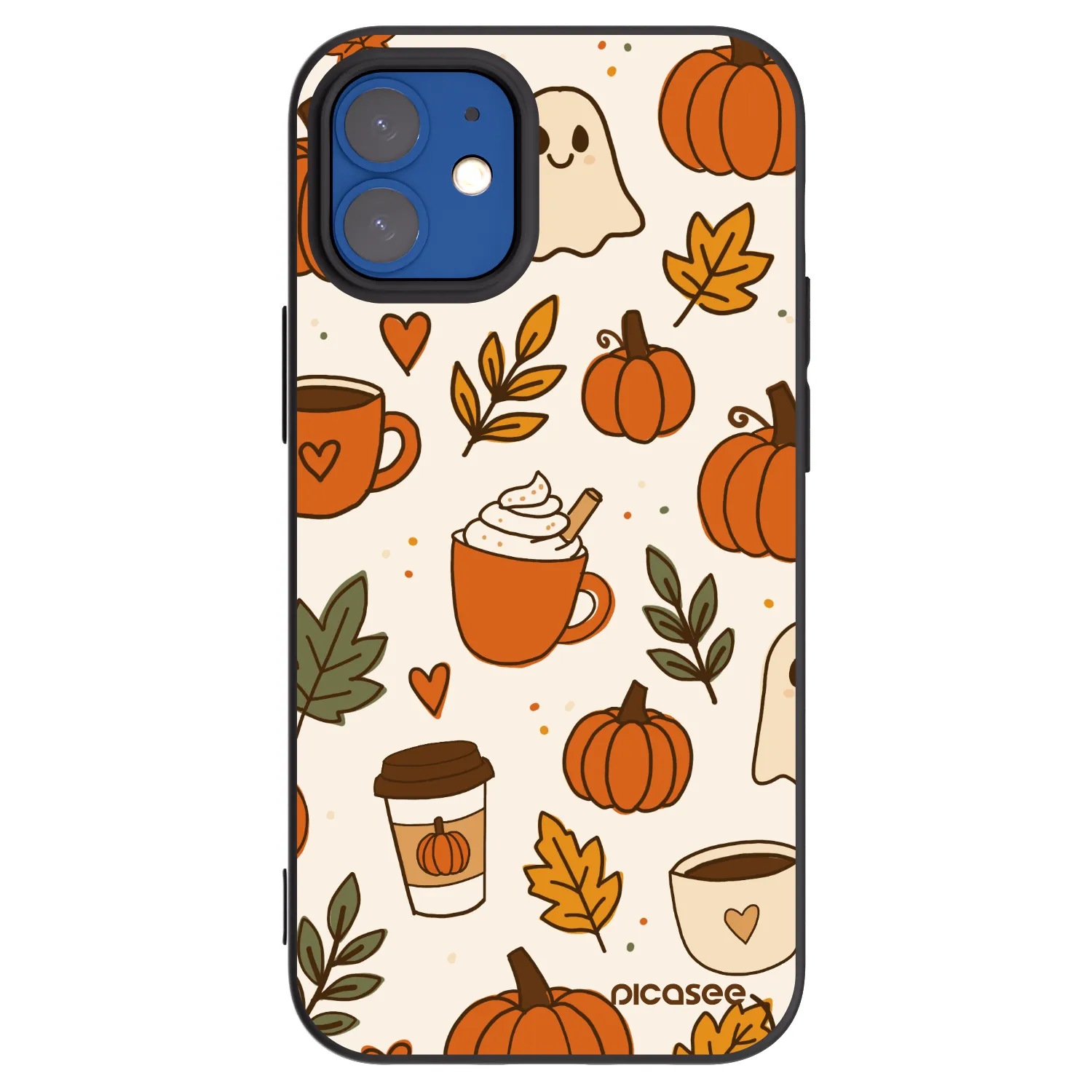 Picasee crna silikonska maskica za Apple iPhone 12 mini - Fall vibes